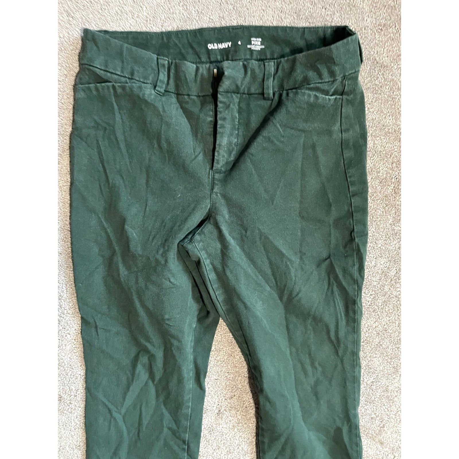 Old Navy Old Navy Pixie Pants Women Size 4 Green High Rise Secret Slim Pocke Size 27" / US 4 / IT 40 - 2 Thumbnail
