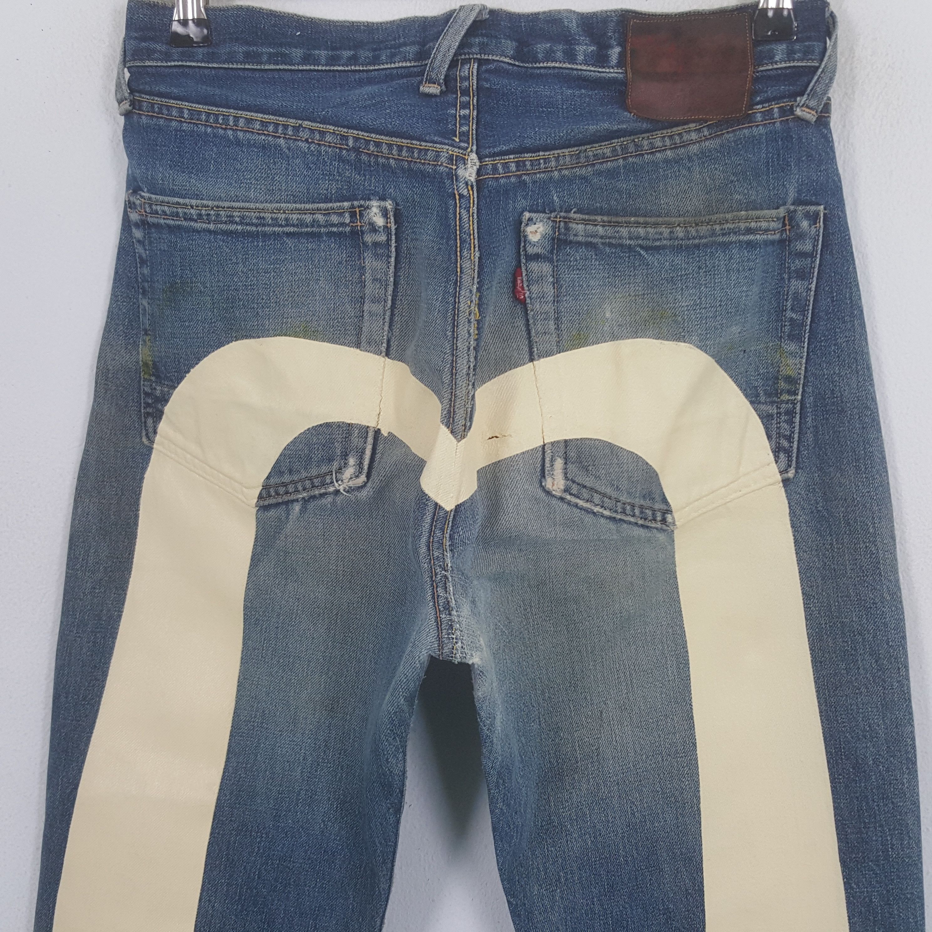 If Six Was Nine × Japanese Brand × Vintage Vintage Evis Japanese Brand Daicock Custom Art Denim Jeans Size US 29 - 2 Thumbnail