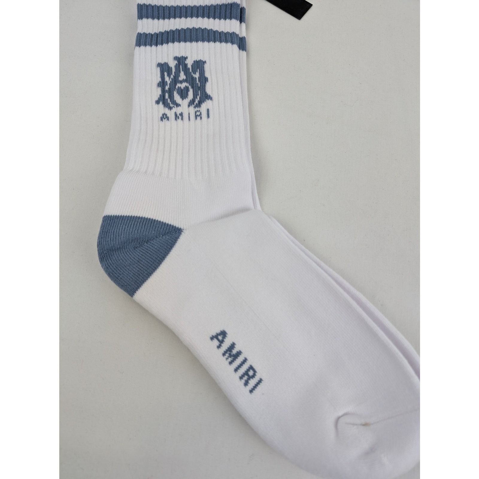 Amiri o1rshd1 Q:2 / Size: 43-44 / MA Stripe Socks in White/Dusty Size ONE SIZE - 7 Thumbnail
