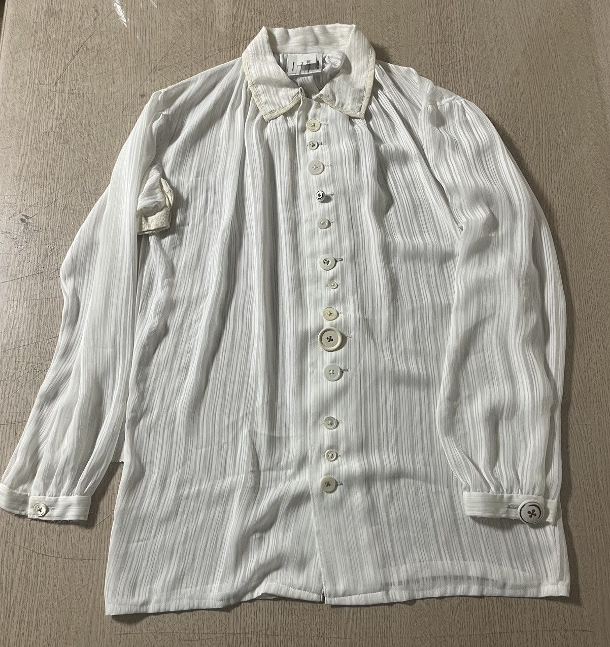 Undercover M aw04 But Beautiful sheer assymetric blouse shirt Size US M / EU 48-50 / 2 - 1 Thumbnail