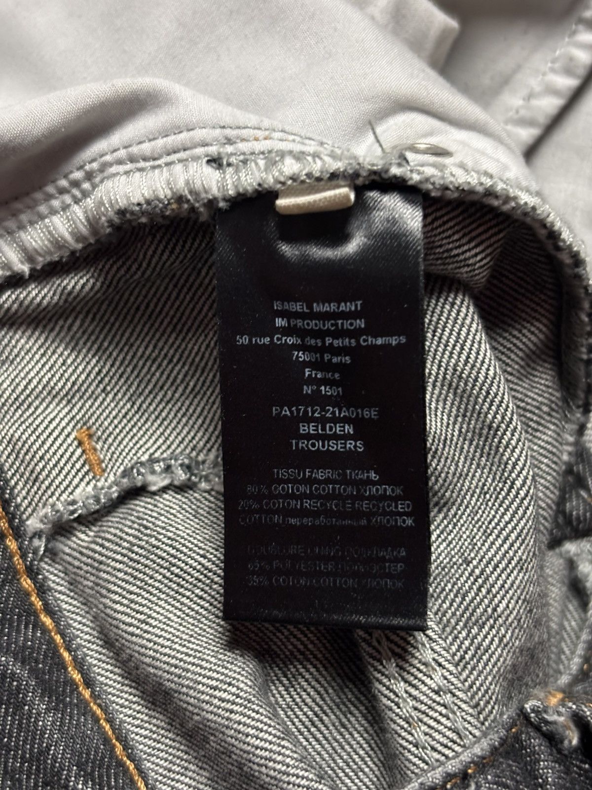 Isabel Marant Etoile Isabel Marant Etoile Belden High Rise Straight Jean Faded 34 Size 25" / US 0 / IT 36 - 15 Thumbnail