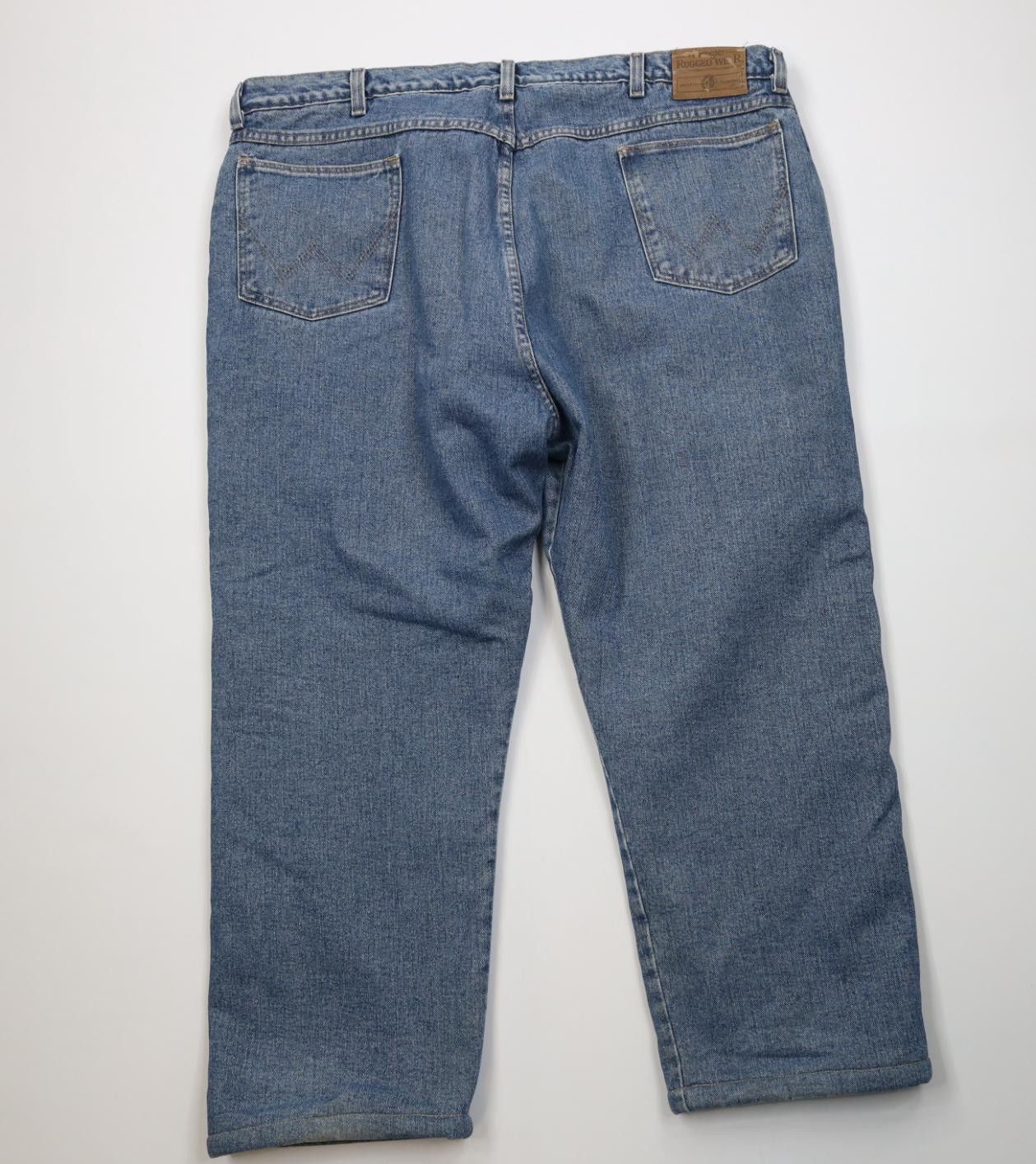 Wrangler Vintage Wrangler Fleece Lined Wide Leg Denim Jeans Blue Size US 44 / EU 60 - 12 Thumbnail