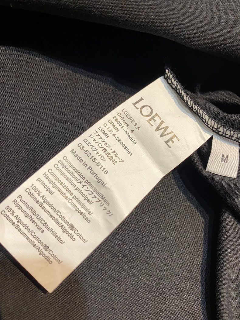 Loewe LOEWE Black high cotton round neck short sleeve T-shirt Size M / US 6-8 / IT 42-44 - 4 Thumbnail