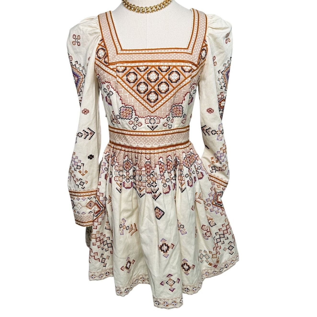 Ulla Johnson Ulla Johnson Adilah Beaded Embroidered Mini Dress size 0 Size XS / US 0-2 / IT 36-38 - 4 Thumbnail