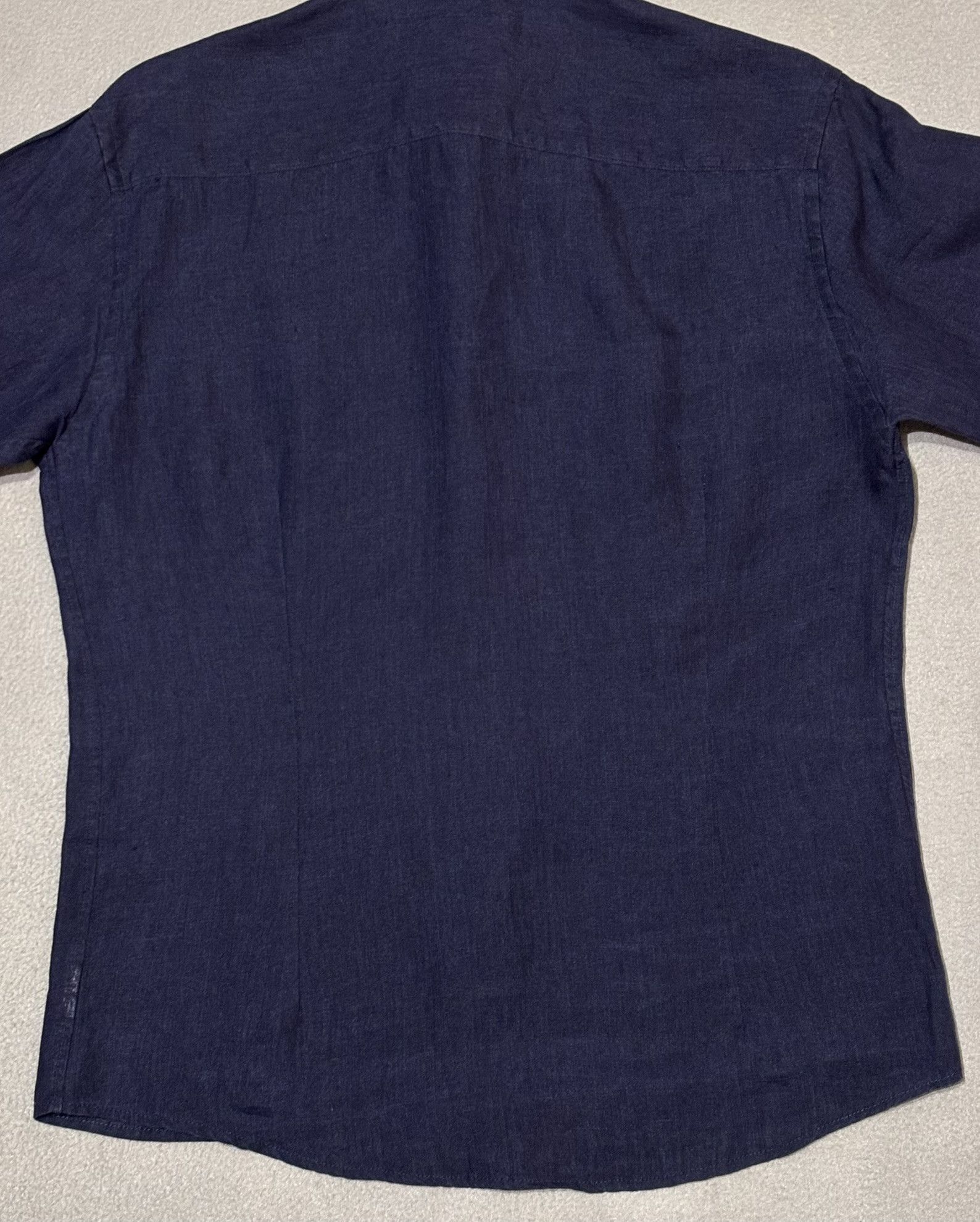 Eton Eton Slim Shirt Navy 100% Linen Size 40 Size US L / EU 52-54 / 3 - 11 Thumbnail