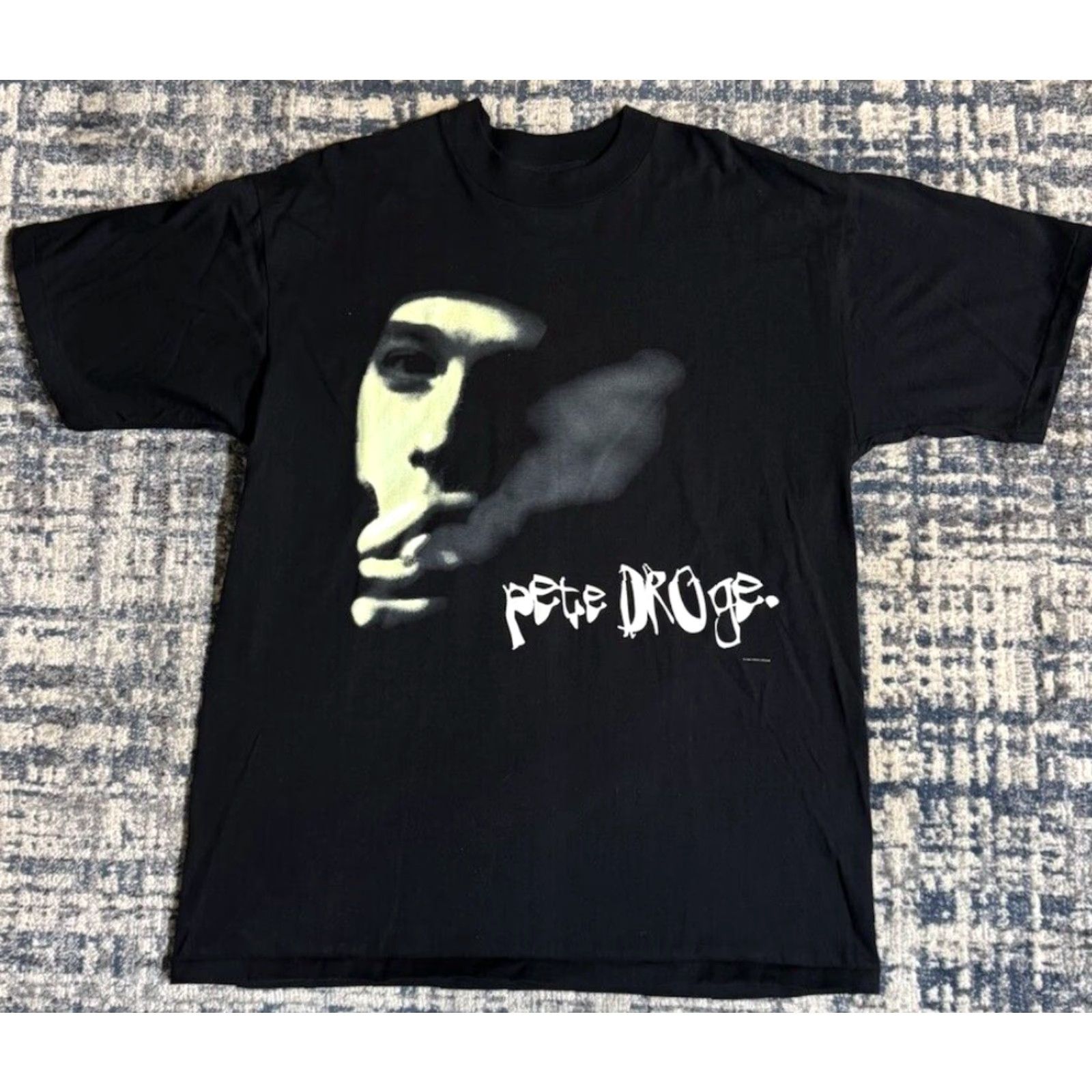 Folk VINTAGE Pete Droge If You Don’t Love Me I’ll Kill Myself T Shirt XL Black 90s Band Folk Music Rock Graphic Print Crew Neck Short Sleeve Men XL Stone? Size US XL / EU 56 / 4 - 2 Thumbnail