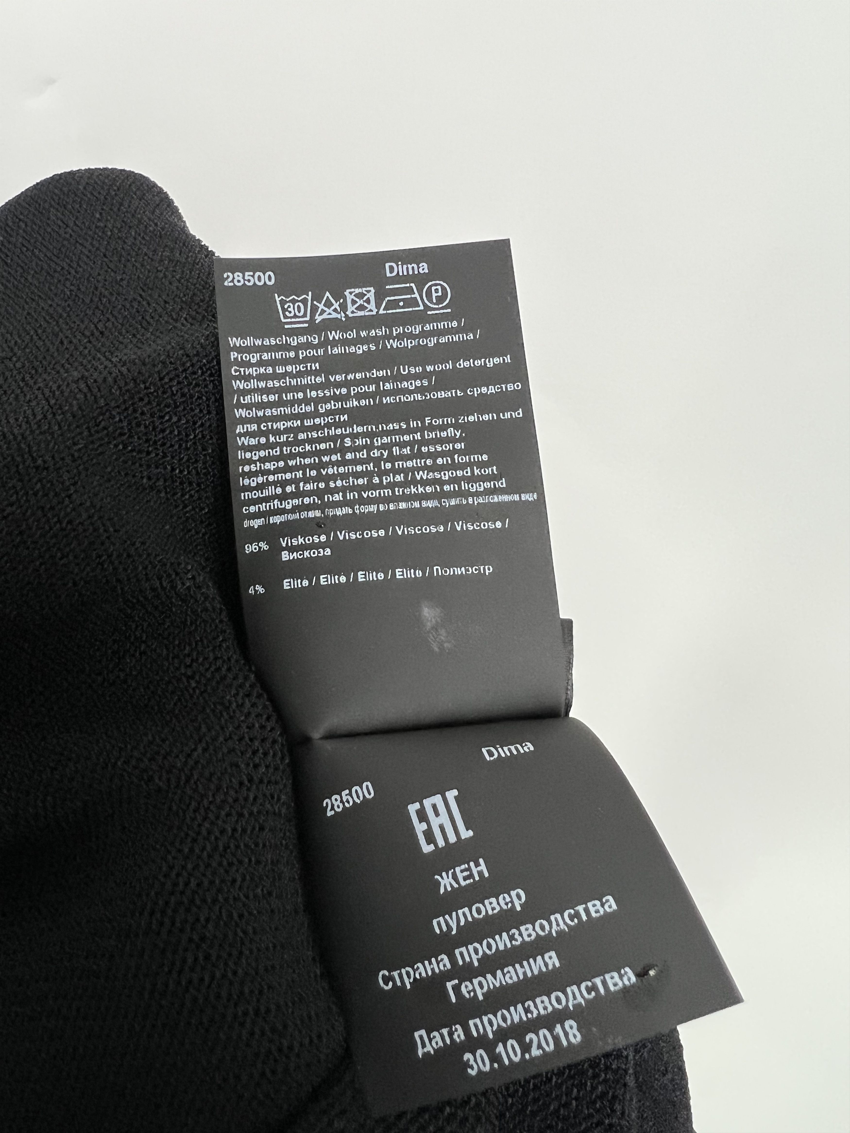 Annette Gortz × Designer Annette Gortz Black V-Neck Long Sweater Oversized Size S / US 4 / IT 40 - 12 Thumbnail