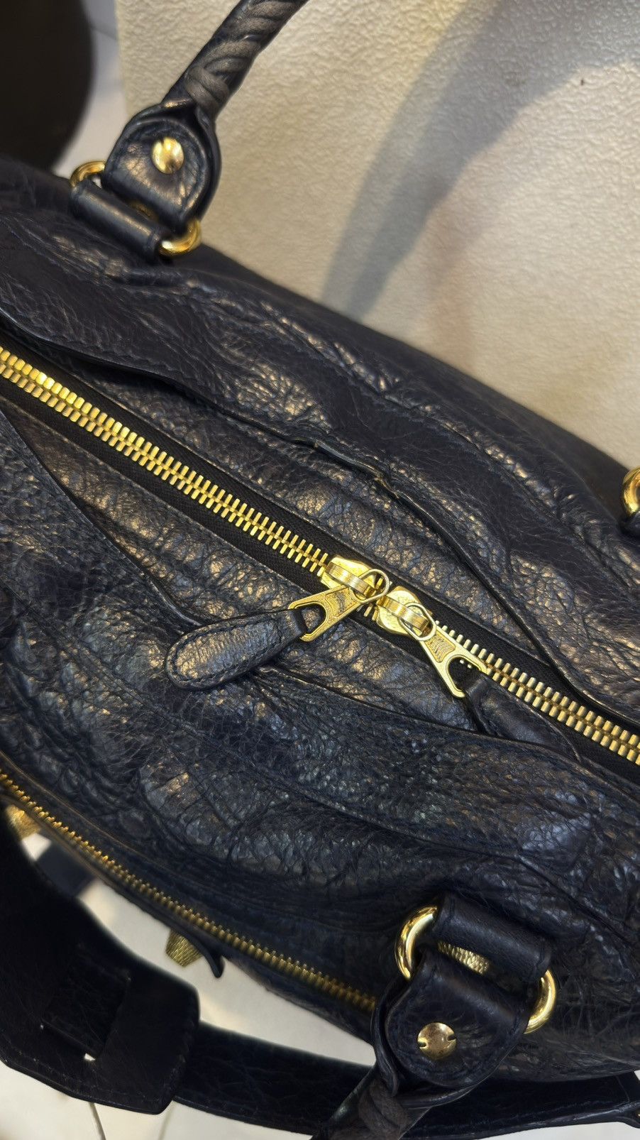 Balenciaga BALENCIAGA Persian Lambskin Leather Giant 12 Gold City Bag Size ONE SIZE - 6 Thumbnail