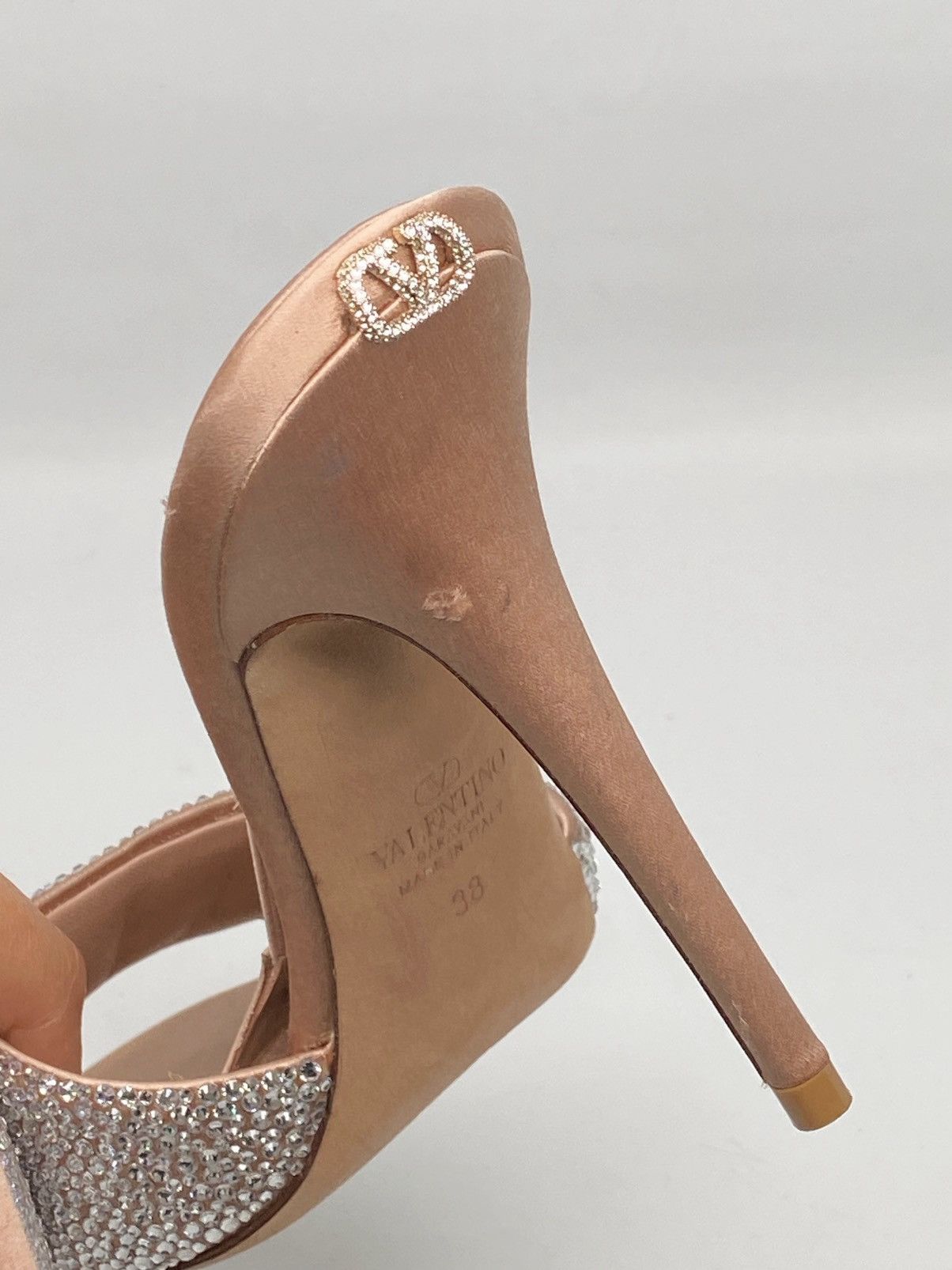 Valentino Valentino Garavani Crystal Satin Stiletto Mules size 38 Size US 8 / IT 38 - 10 Thumbnail