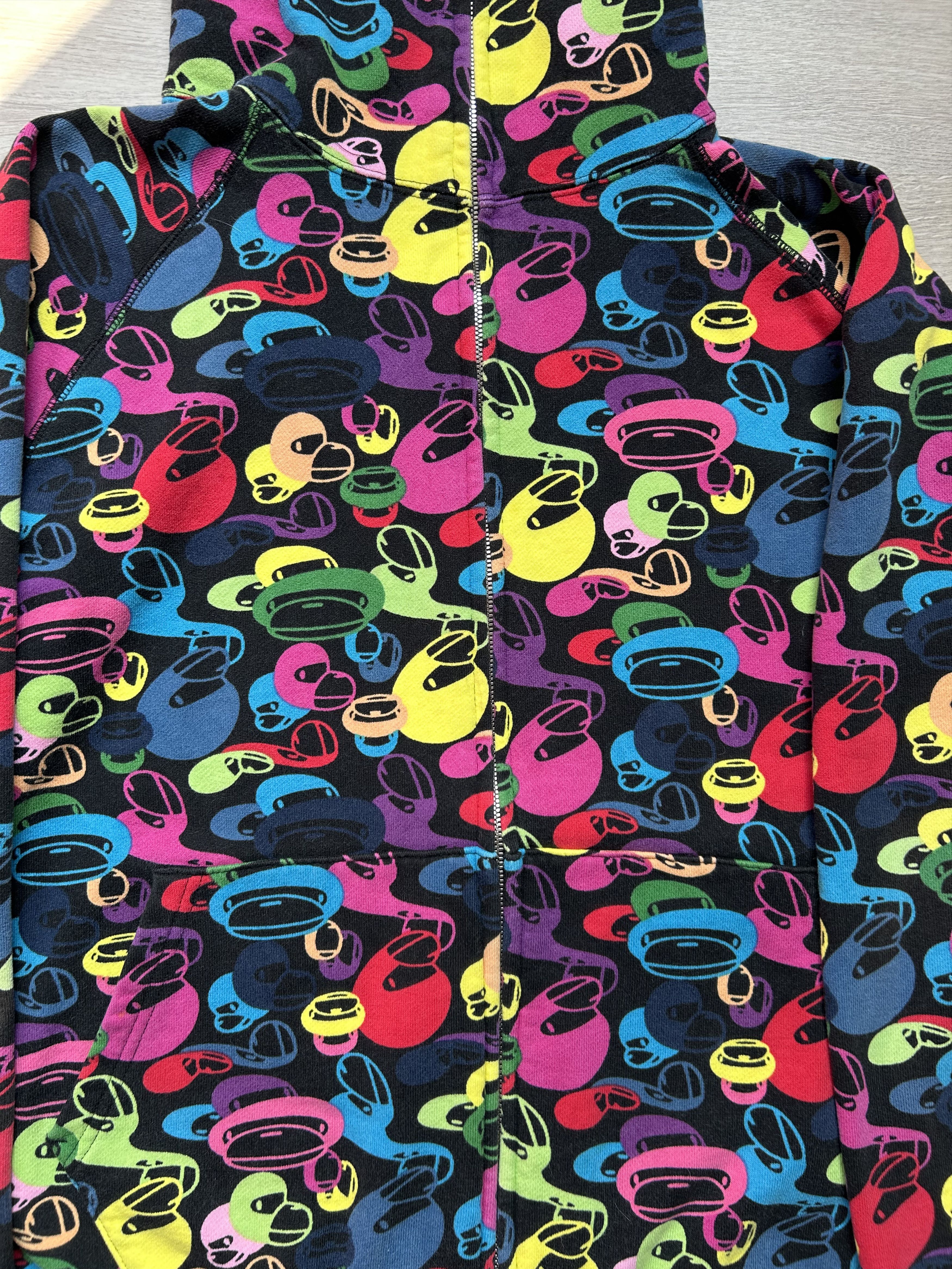 Bape 2007 Baby Milo Multi Face Full Zip Hoodie [Size M] Size US M / EU 48-50 / 2 - 2 Thumbnail