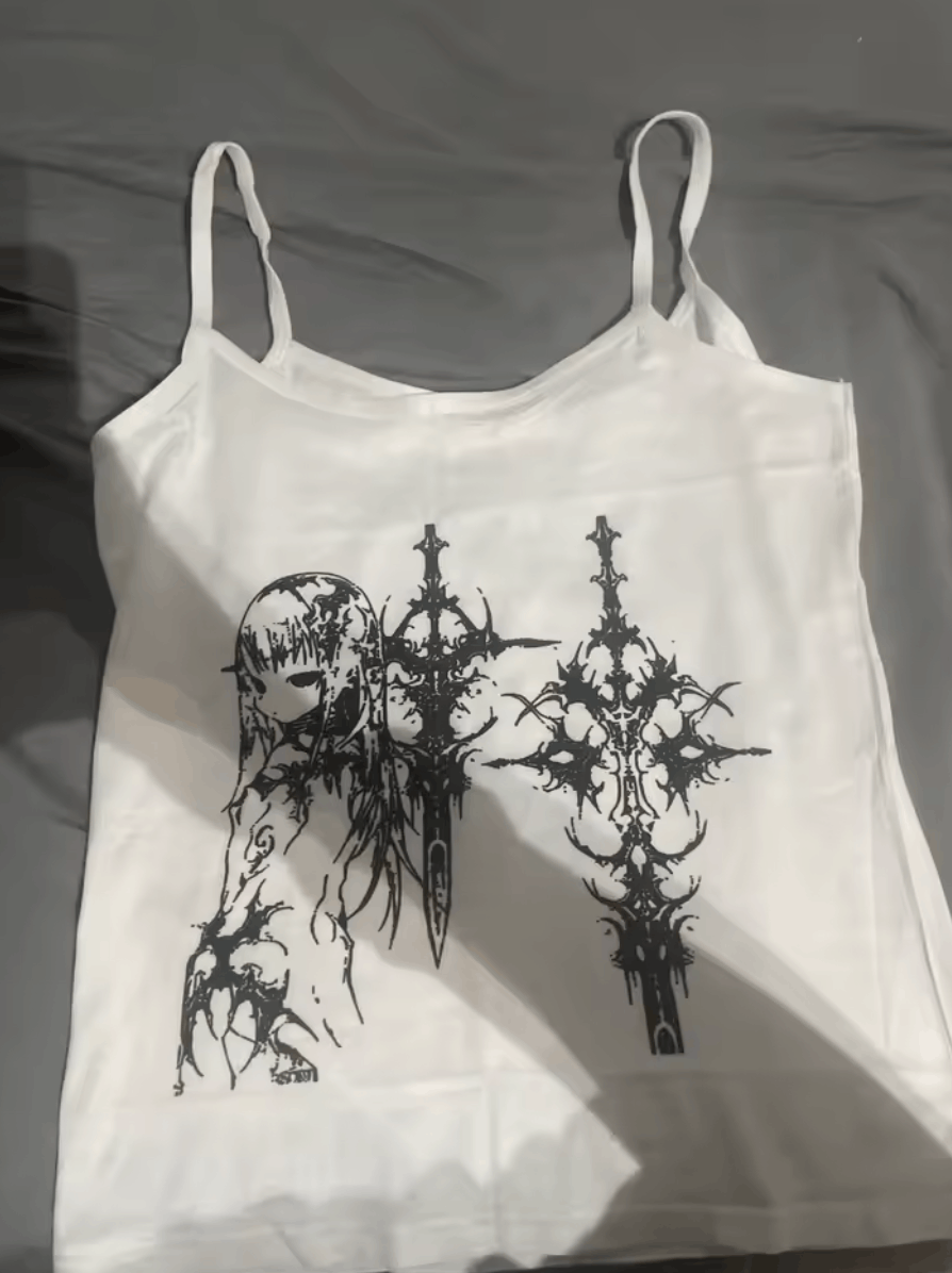 Other Y2K Cyber Graphic Cami Top Size S / US 4 / IT 40 - 1 Thumbnail