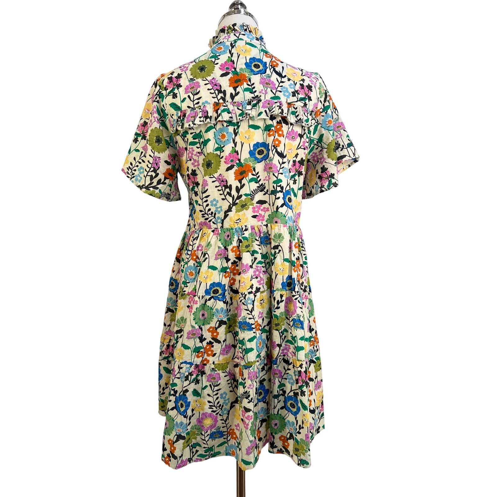 Anthropologie Anthropologie Ro's Garden Vibeka Ruffled Mini Shirt Dress Size XS / US 0-2 / IT 36-38 - 10 Thumbnail