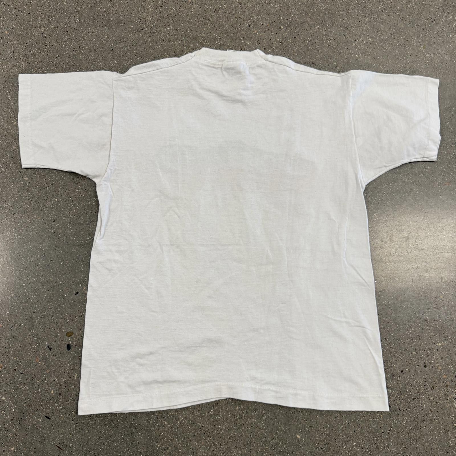 Fruit Of The Loom Single-Stitch BOLTZ Tennis T-Shirt FOTL White Heavy Cotton L Size US L / EU 52-54 / 3 - 6 Thumbnail