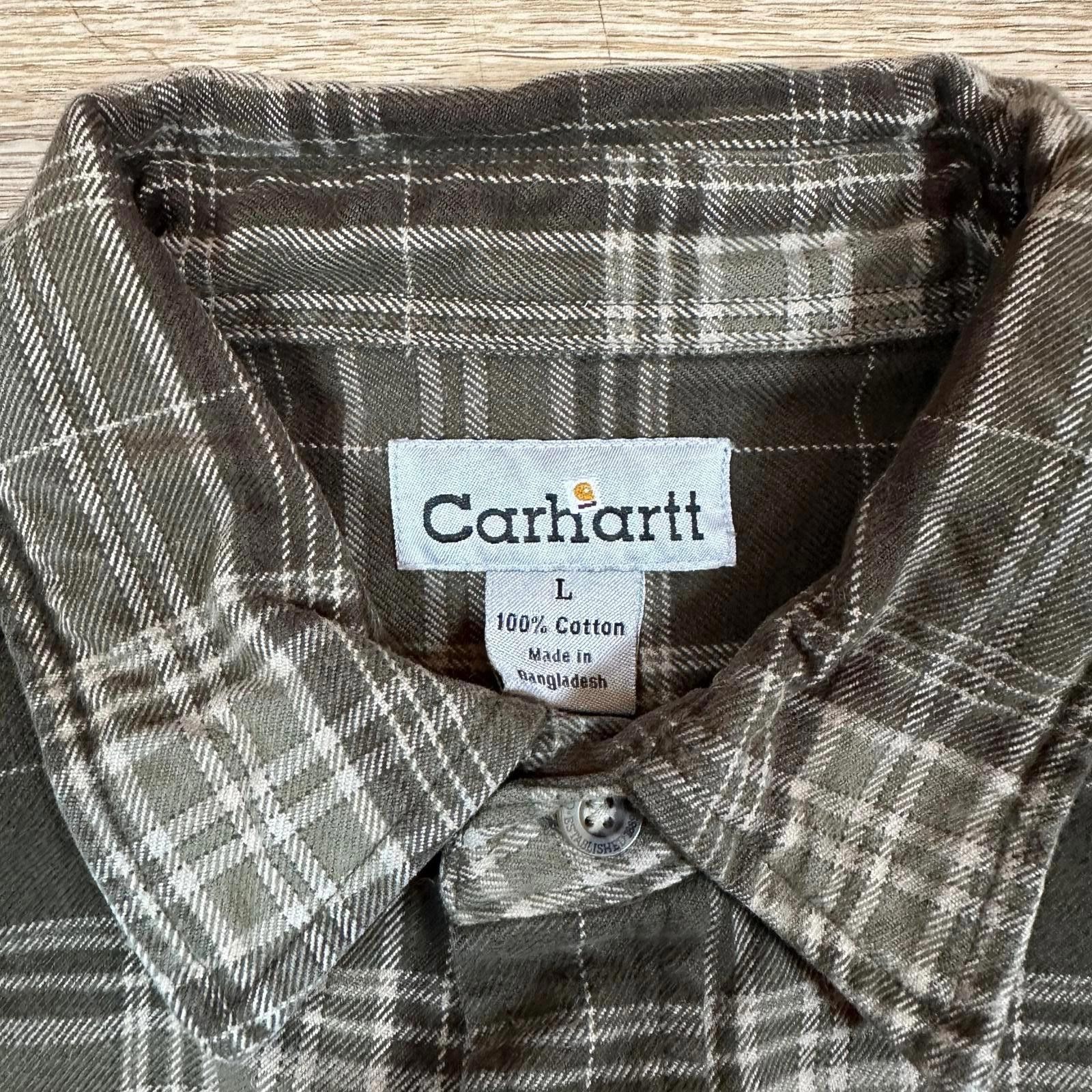 Carhartt Carhartt Men's Casual Shirt Large Green Plaid S1750LV Size US L / EU 52-54 / 3 - 4 Thumbnail