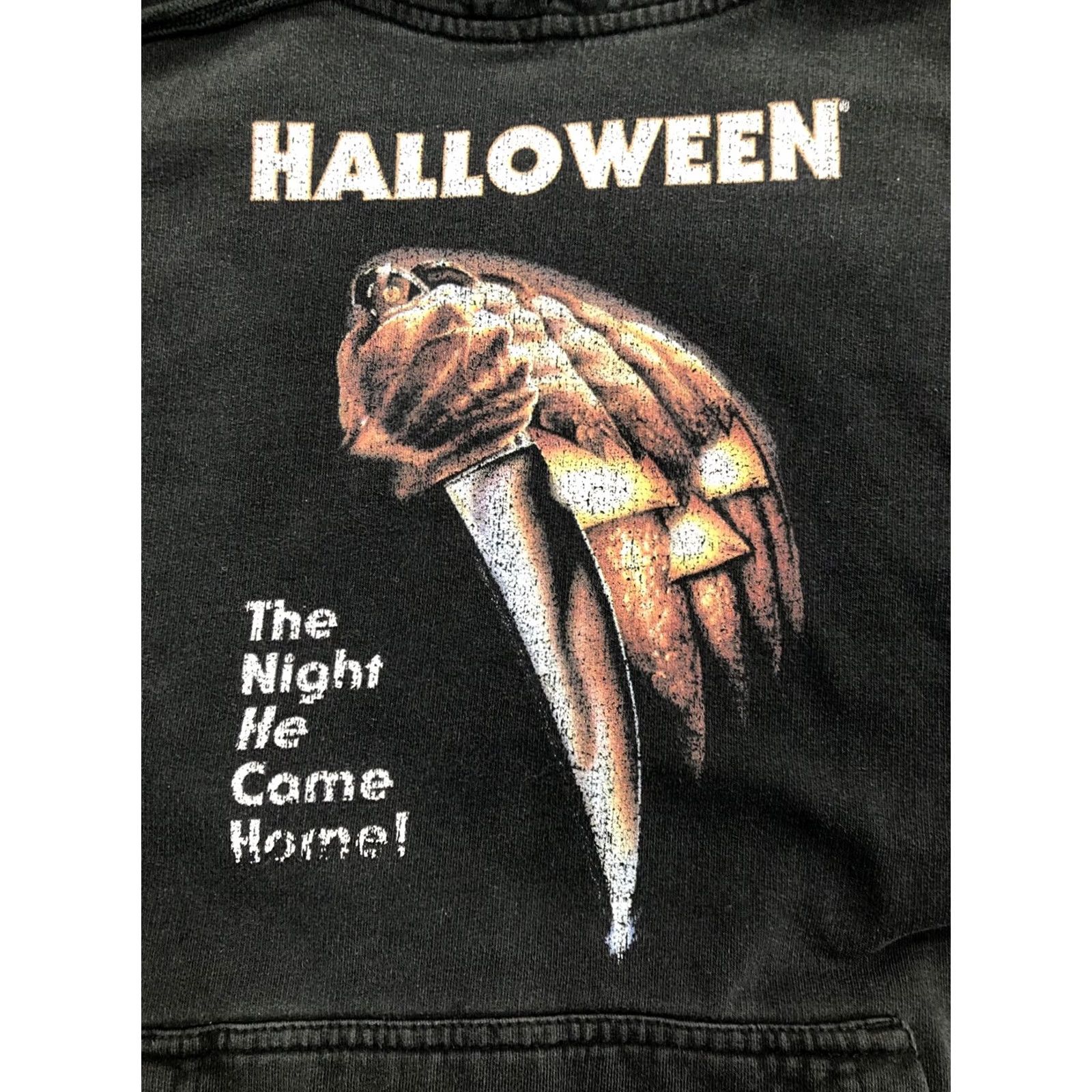 Vintage Halloween Michael Myers Black Hoodie Men's Large Shirt Hoodie Pullover Hooded Logo Long Sleeve Black Cotton Polyester Winter Fall Spring Mens Size US L / EU 52-54 / 3 - 2 Thumbnail