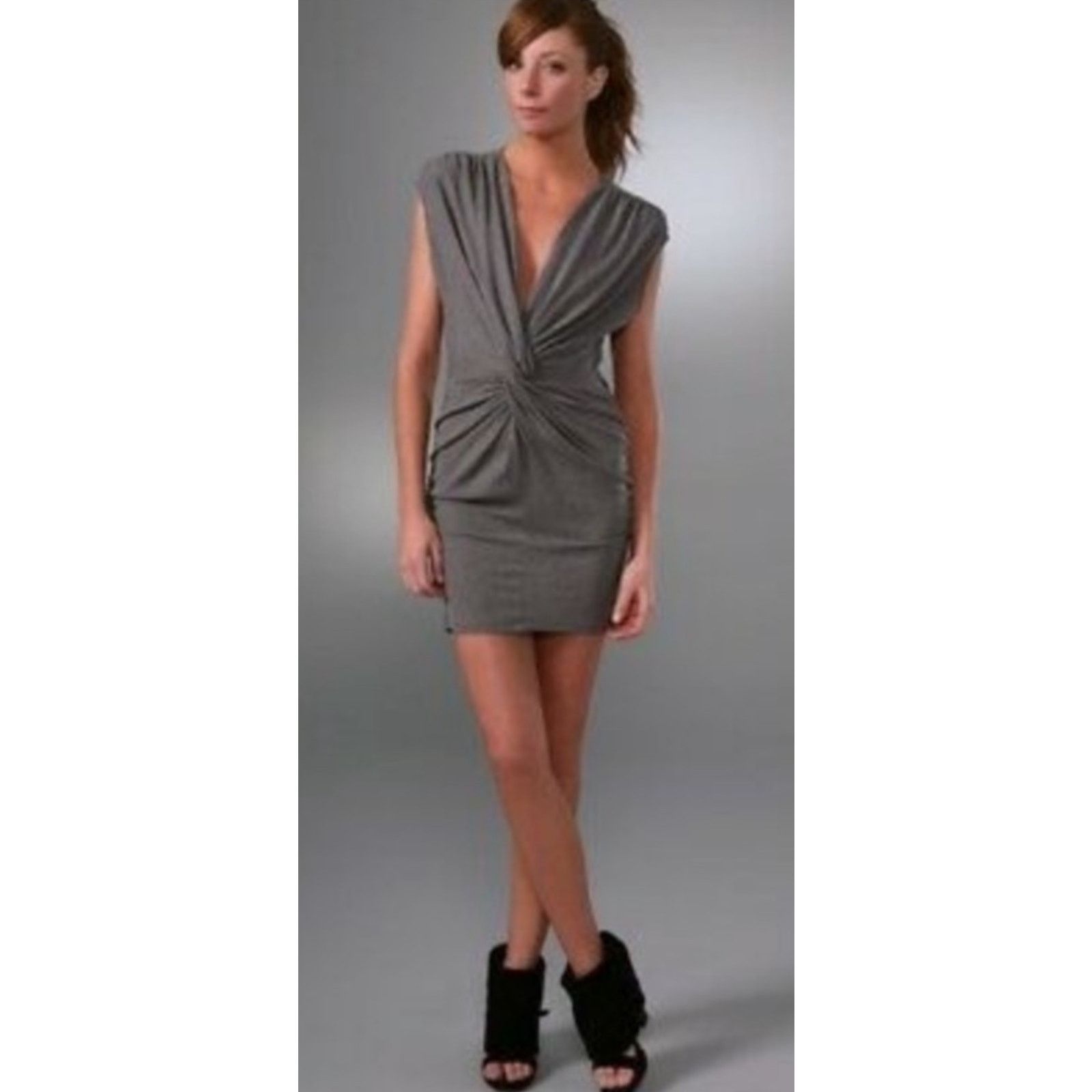 Anthropologie Riller & Fount Anthropologie twisted gray dress Sz 1 S Size S / US 4 / IT 40 - 1 Thumbnail