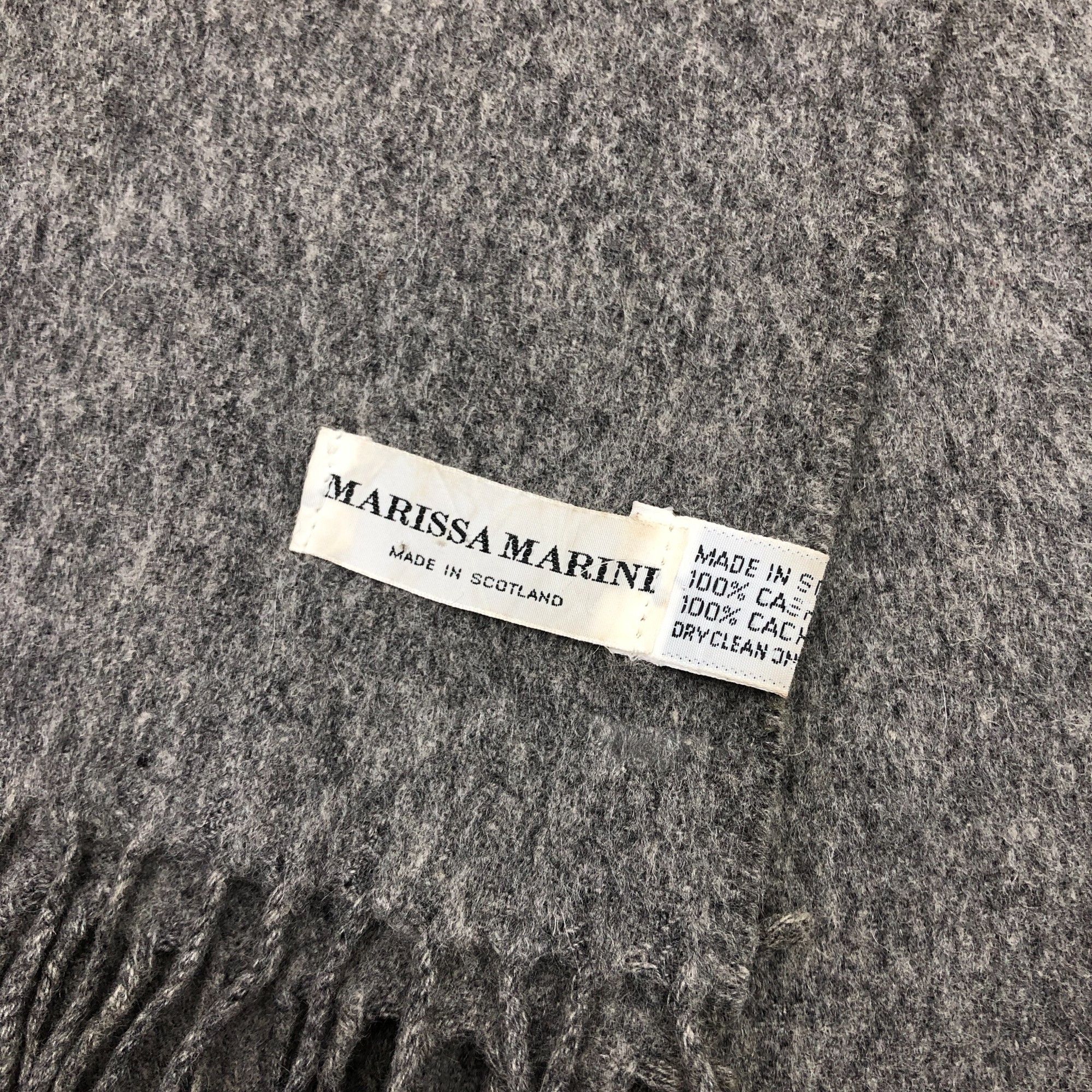 Vintage Vintage Marissa Marini Scarf Muffler Wool Cashmere Scarves Size ONE SIZE - 4 Thumbnail
