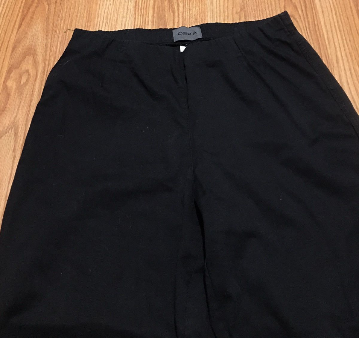 OSKA OSKA Black Cotton Trousers Pants Size 2 UK12 Size 30" / US 8 / IT 44 - 4 Thumbnail