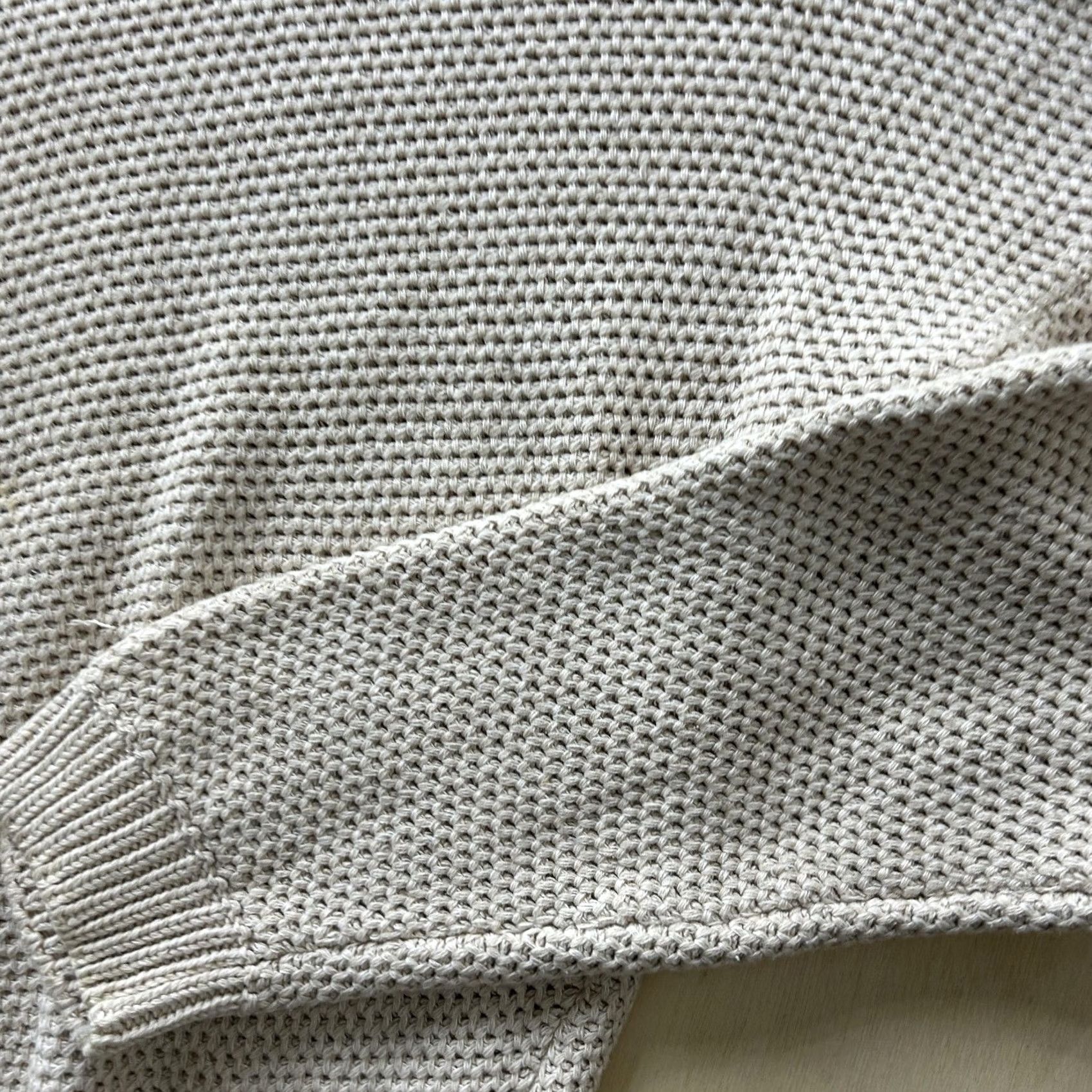 Eddie Bauer VINTAGE Eddie Bauer Sweater Mens XL Beige Waffle-Knit Cotton Crewneck Pullover Size US XL / EU 56 / 4 - 4 Thumbnail