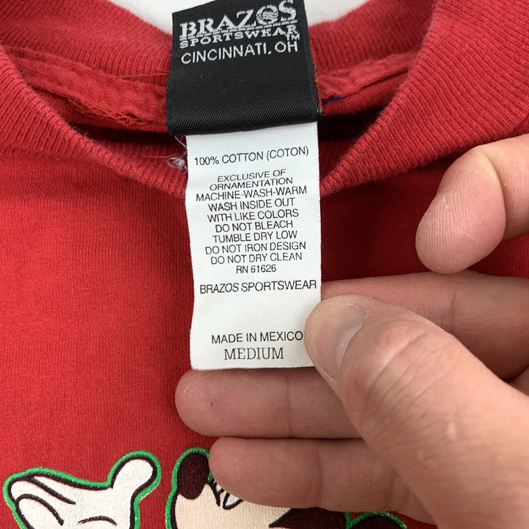 Mickey Unlimited VINTAGE Mickey Mouse Shirt Adult M Red Disney World Florida 90s Mens Size US M / EU 48-50 / 2 - 4 Thumbnail