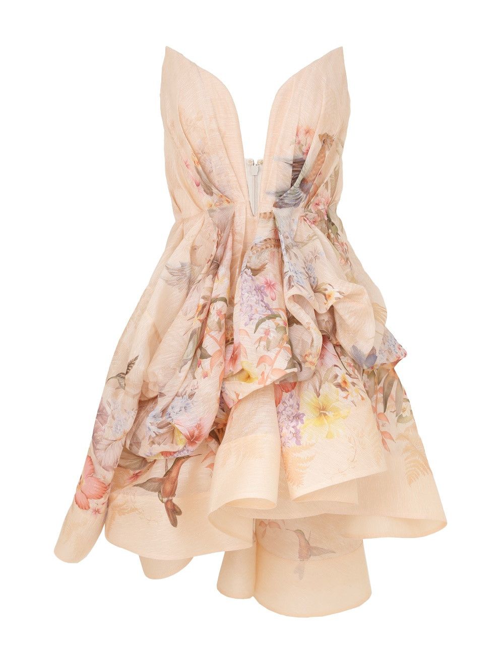 Zimmermann oc11z0226 Illuminate Halter Mini Dress In Multicolor | Grailed