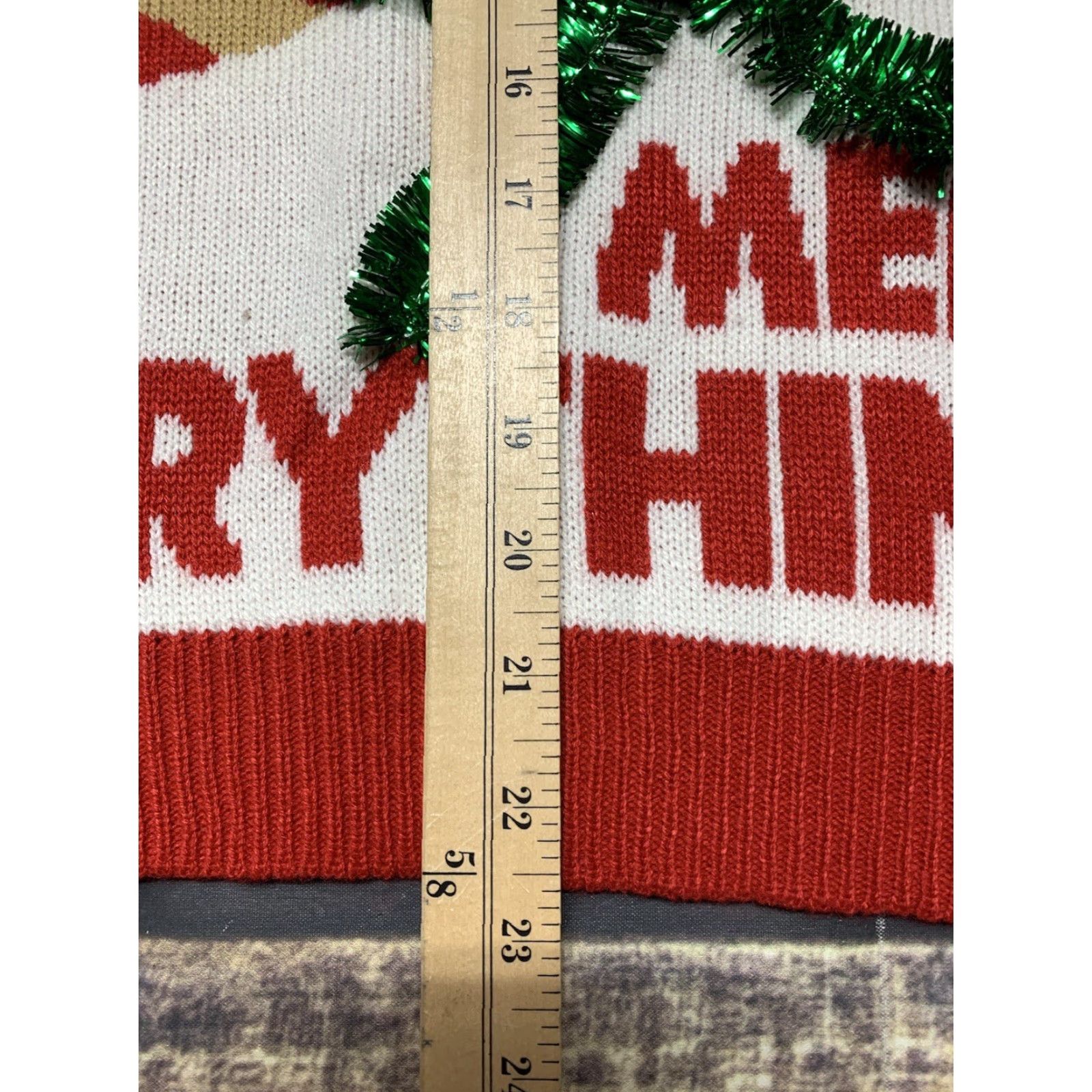 Vintage VINTAGE Christmas Sweater Woman’s XXXL Reindeer Jingle Bells Red White 3D Festive Fun Size XXL / US 16-18 / IT 52-54 - 7 Thumbnail