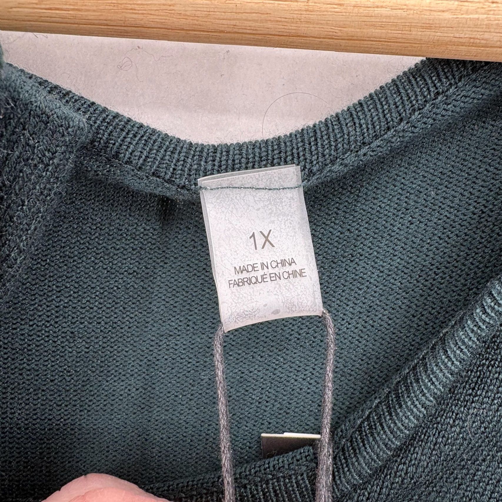 Vintage Tahari Sweater Tunic Womens 1X Green Pine Boat Neck Long Sleeve Christmas NWT Size XL / US 12-14 / IT 48-50 - 5 Thumbnail