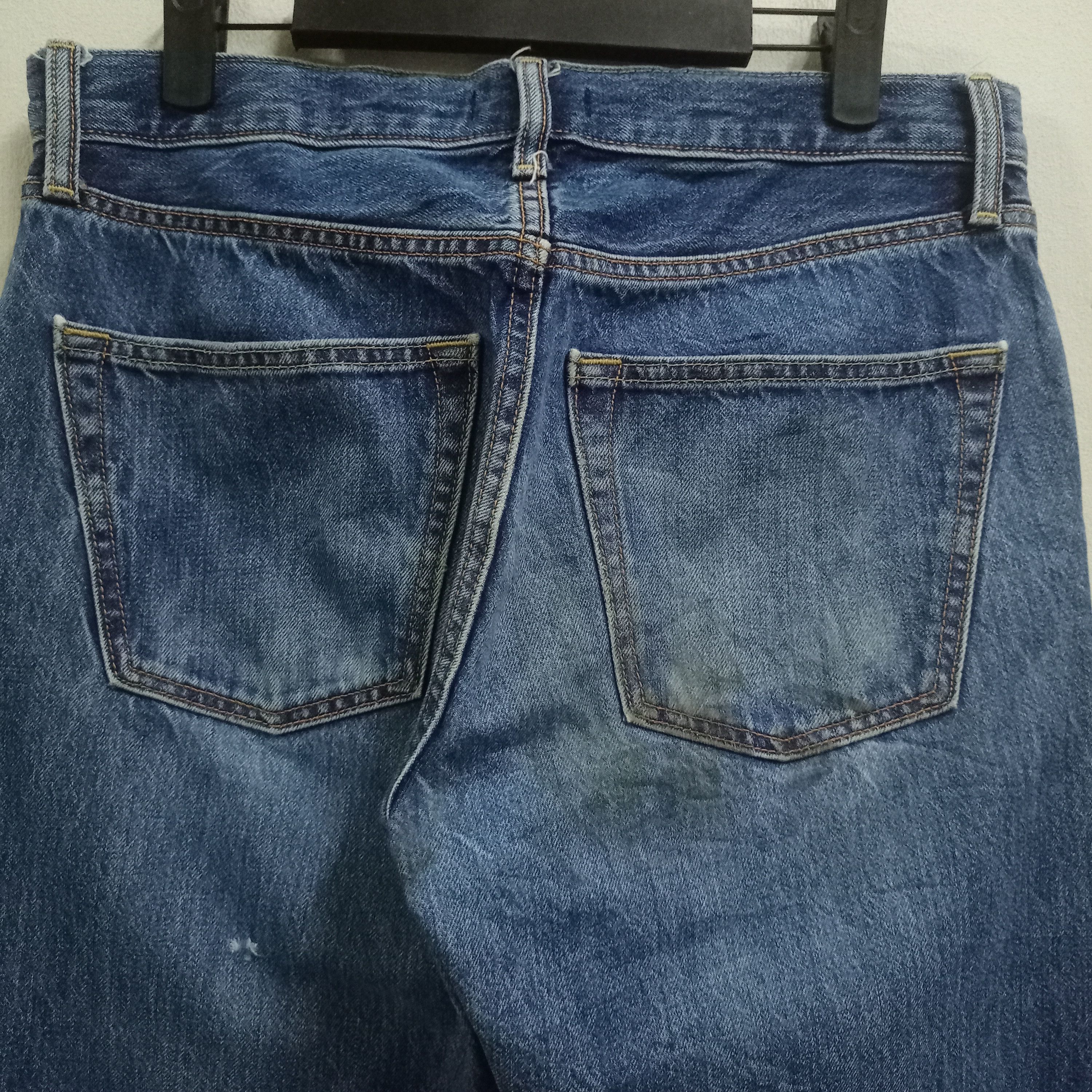 Japanese Brand × Uniqlo Vintage Japanese Uniqlo Blue Wash Straight Loose Jeans Size US 32 / EU 48 - 6 Thumbnail