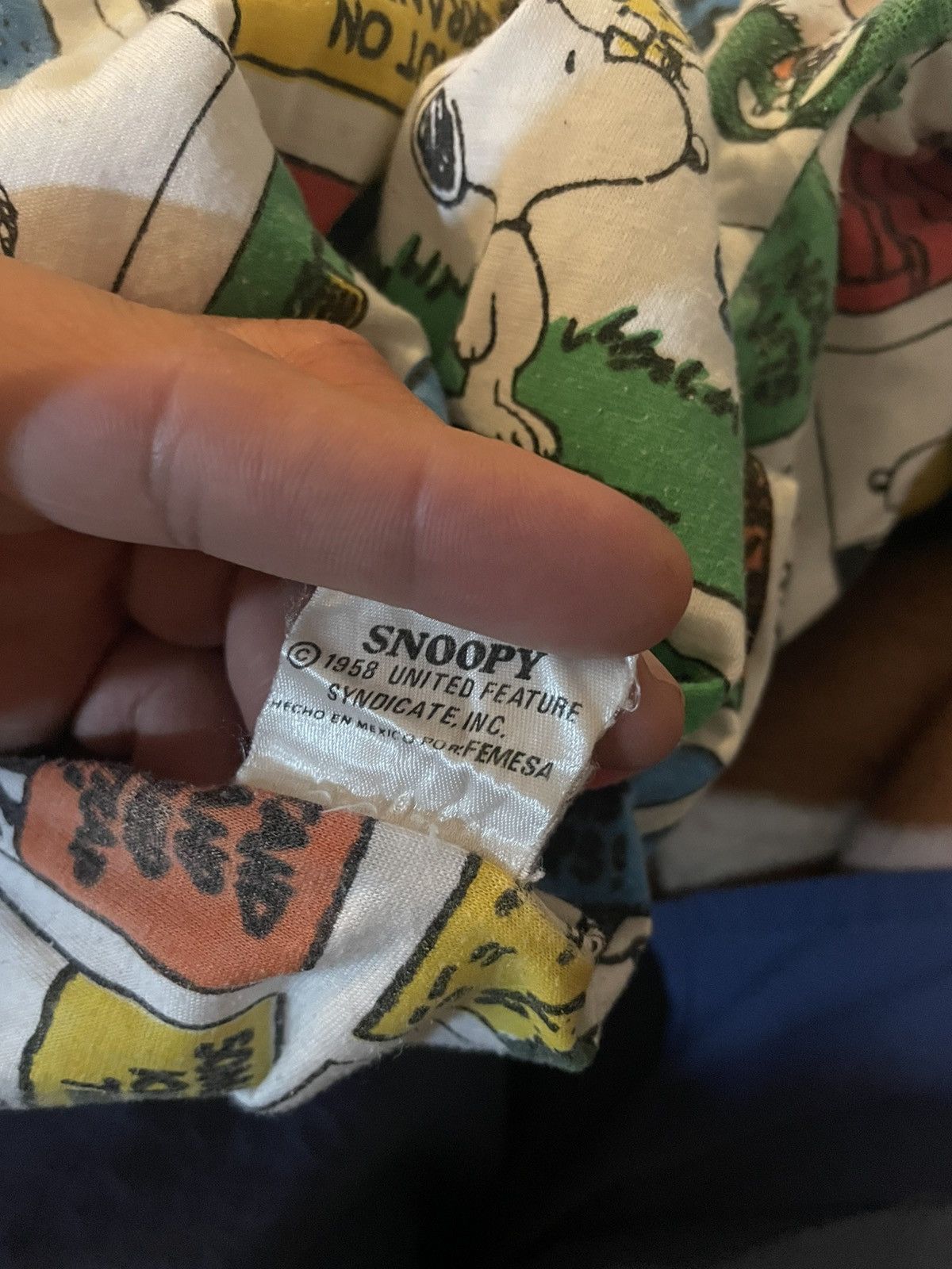 Peanuts Vintage 1965 peanuts Hoodie without cap double sided Size US L / EU 52-54 / 3 - 8 Thumbnail