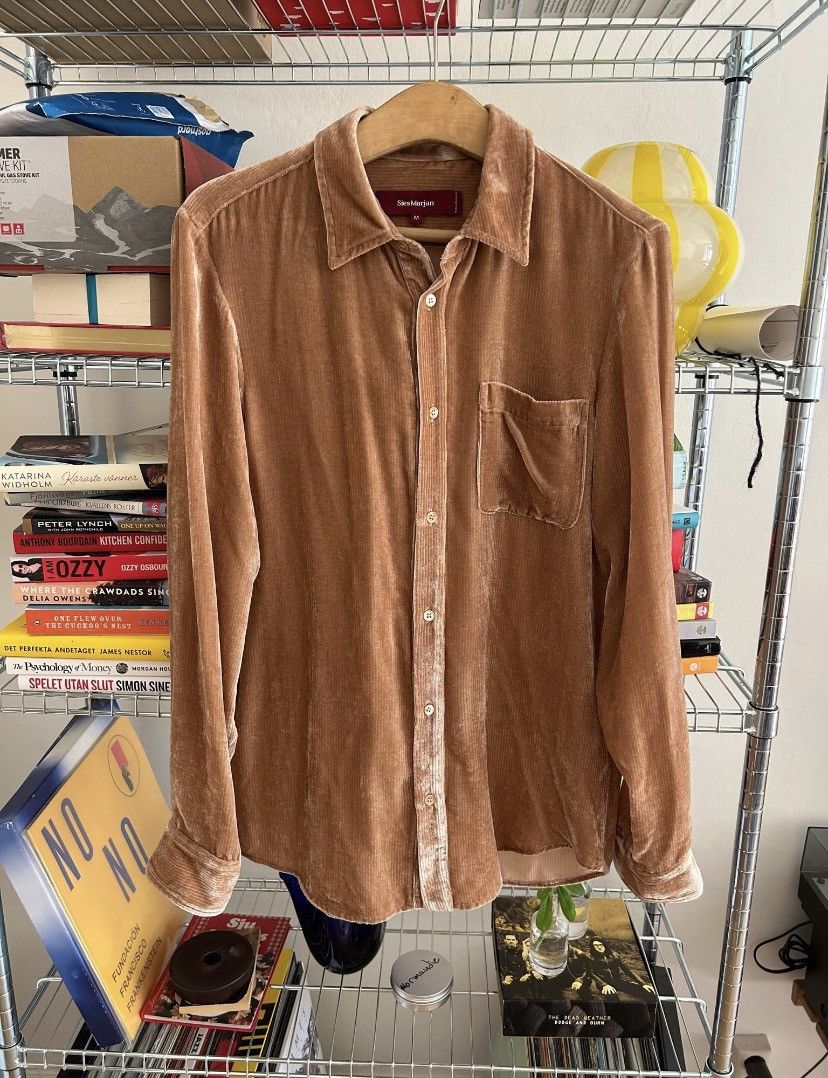 image of Sies Marjan - “Soba” Corduroy Shirt (M/48) in Camel, Men's (Size Medium)