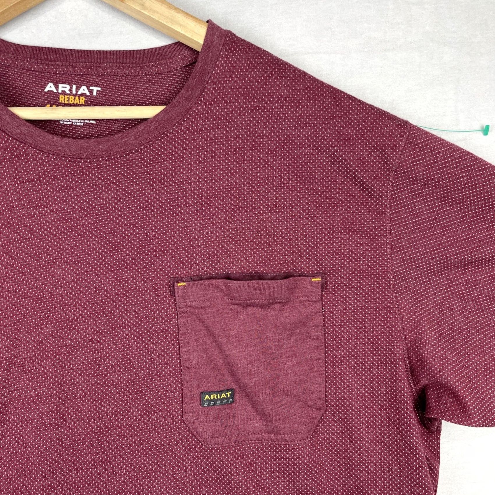 Ariat Ariat Rebar Shirt Mens 2XL XXL Purple Workman 360 AirFlow Short Sleeve Pocket Shirt Mens Purple 2XL Ariat Rebar Pocket Modern Outdoor Western Mens Size US XXL / EU 58 / 5 - 4 Thumbnail