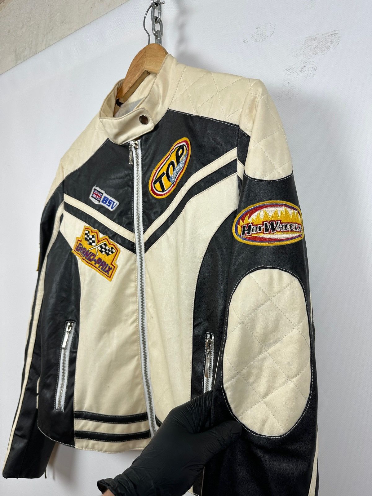 Vintage Vintage Wonder Team Grand Prix Y2K Racing Leather Jacket Size L / US 10 / IT 46 - 12 Thumbnail