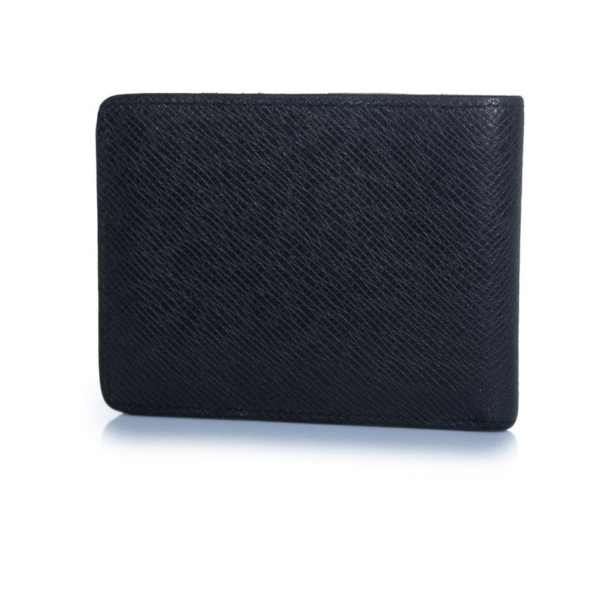 Louis Vuitton Louis Vuitton, black grained leather wallet with LV Size ONE SIZE - 2 Thumbnail