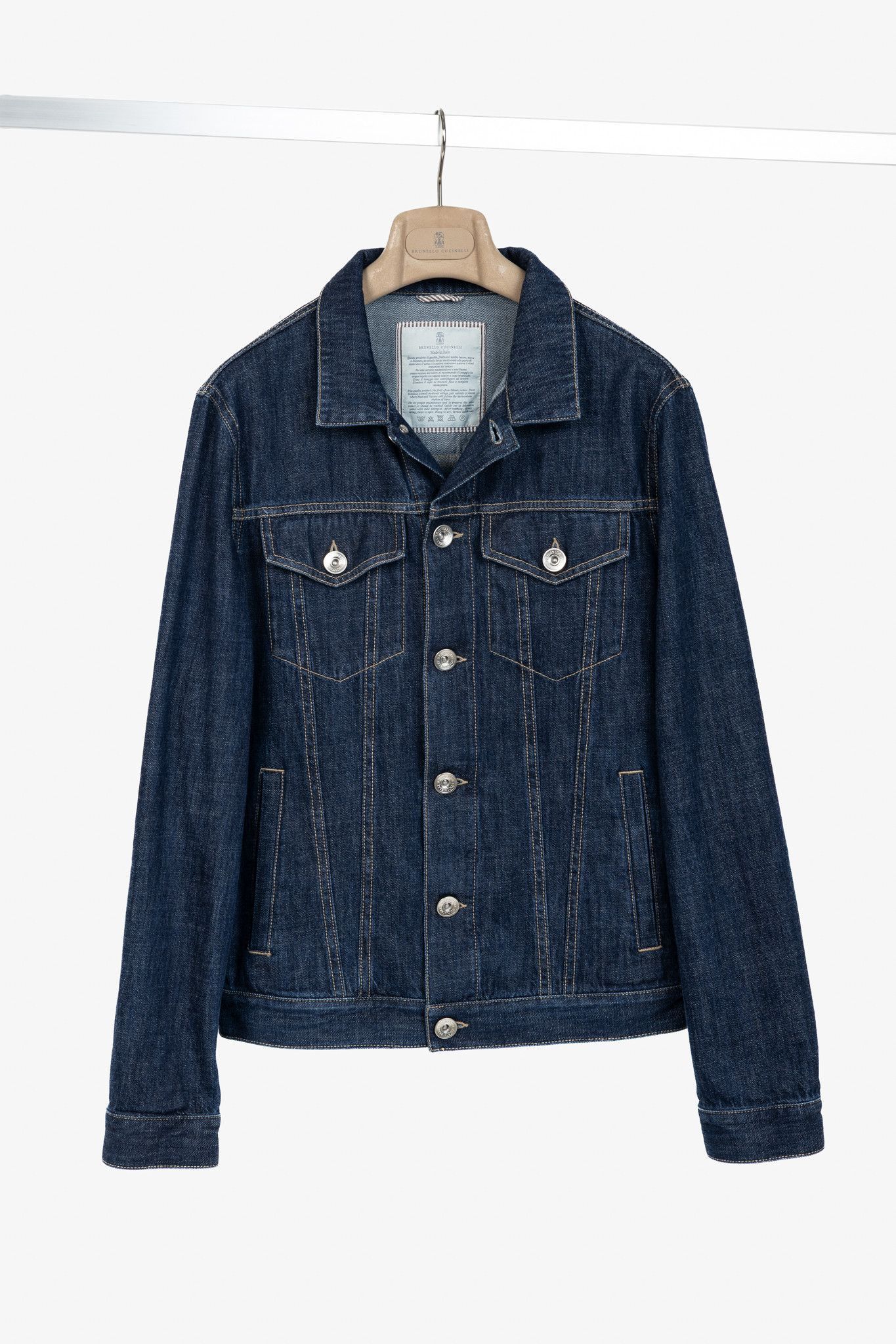 Brunello Cucinelli Brunello Cucinelli SS/22 Blue Cotton-Denim Jean Jacket Size US XS / EU 42 / 0 - 1 Thumbnail
