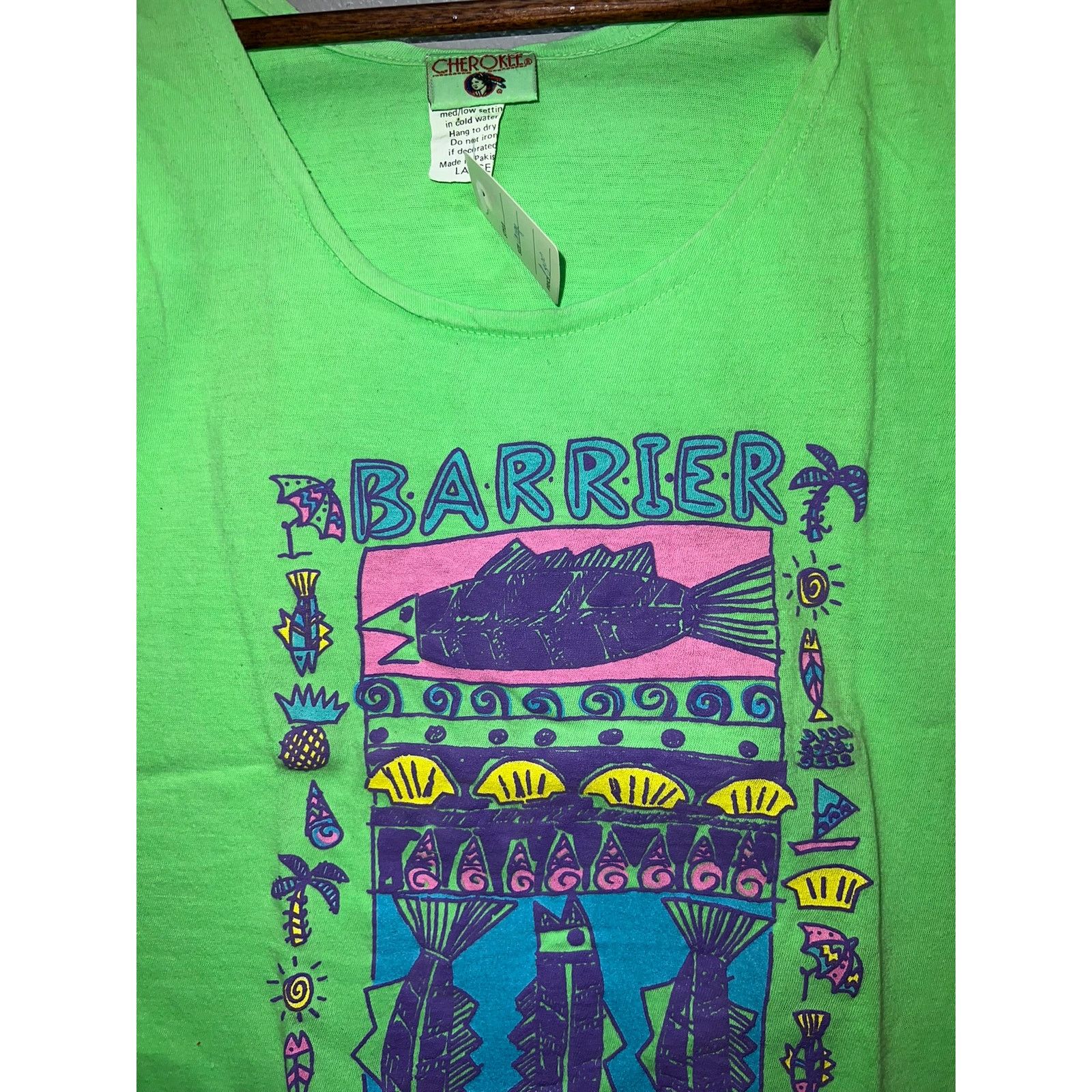 Cherokee Womens Vintage Cherokee Tank Top Shirt Barrier Reef Tee L Size L / US 10 / IT 46 - 2 Thumbnail