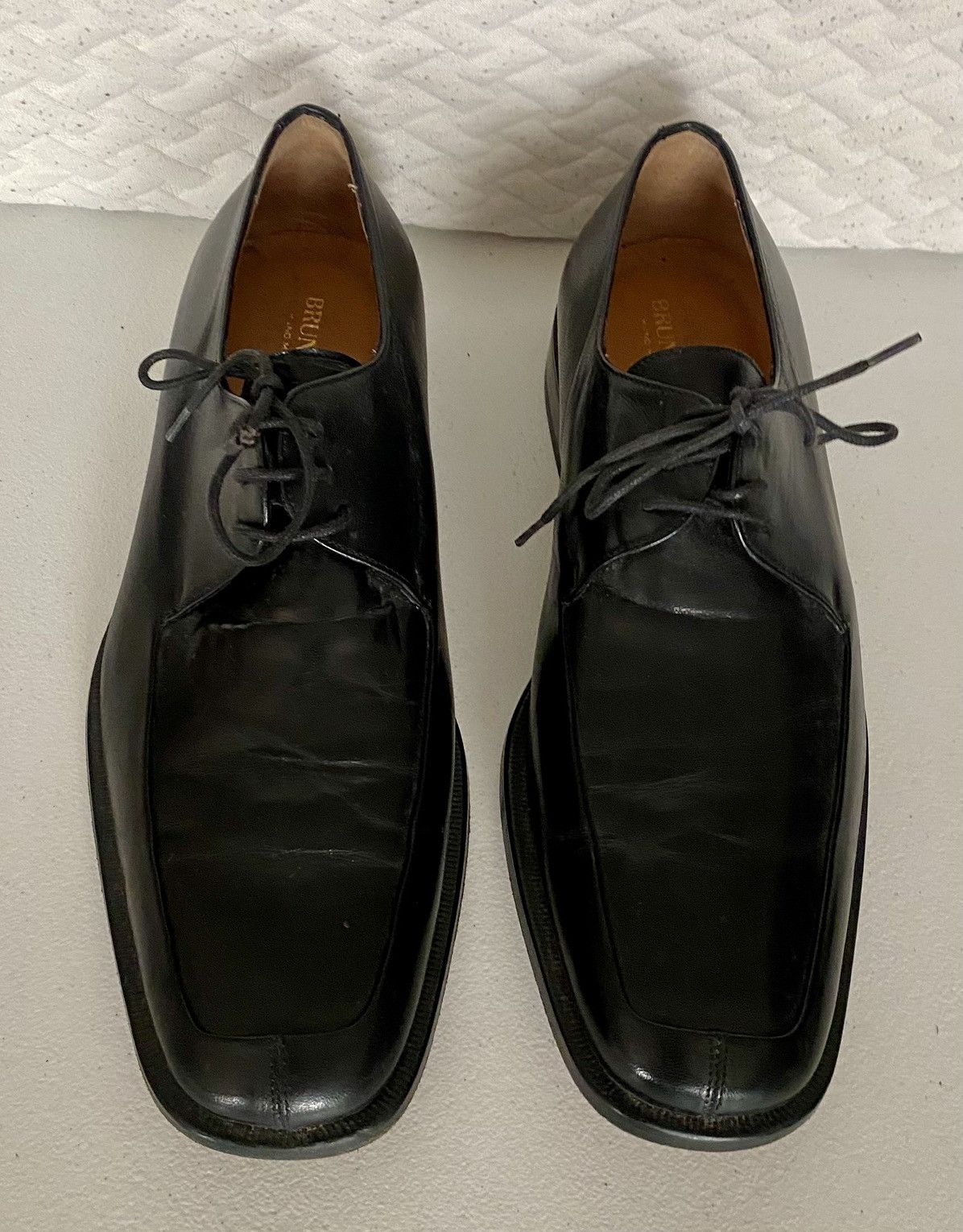 Bruno Magli Bruno Magli Made in Italy Black Leather Split Toe Derby 11 M Size US 11 / EU 44 - 13 Thumbnail