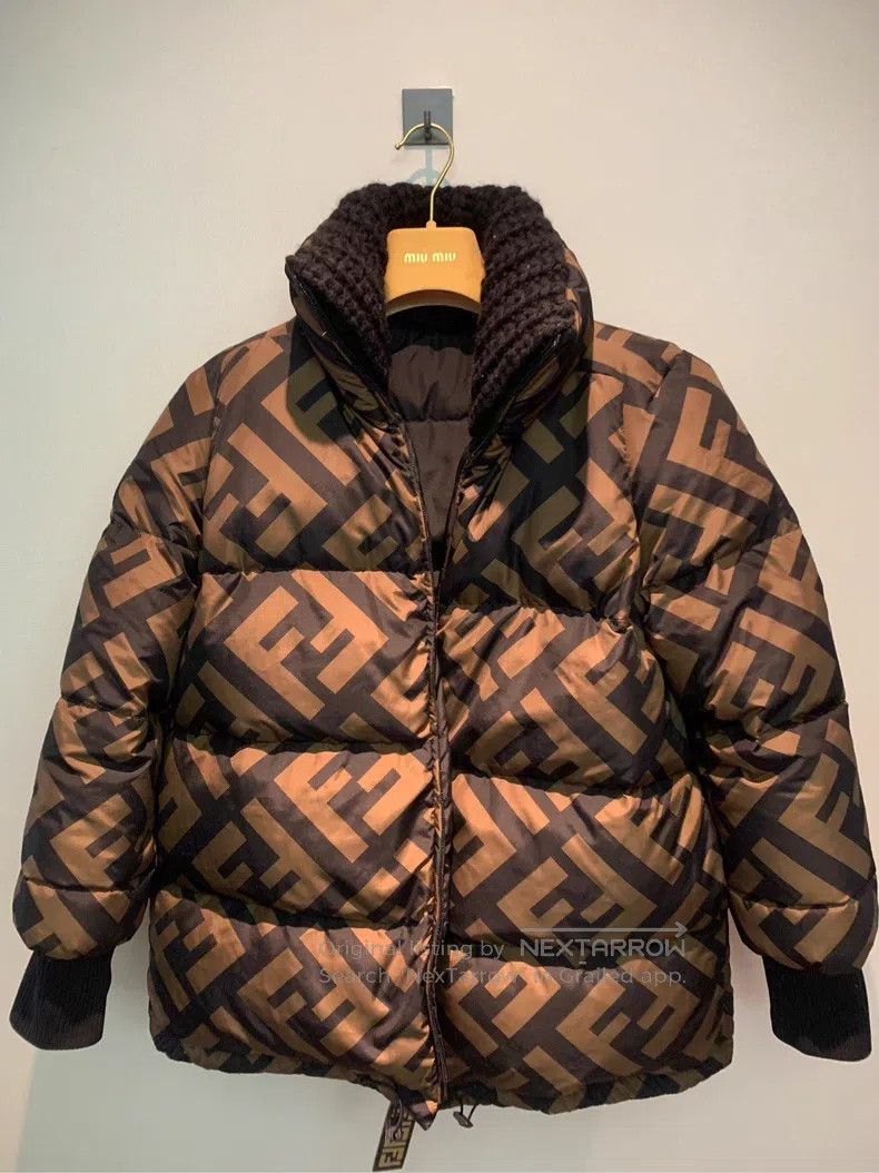 Fendi Fendi Logo-printed reversible goose down jacket Size S / US 4 / IT 40 - 1 Thumbnail