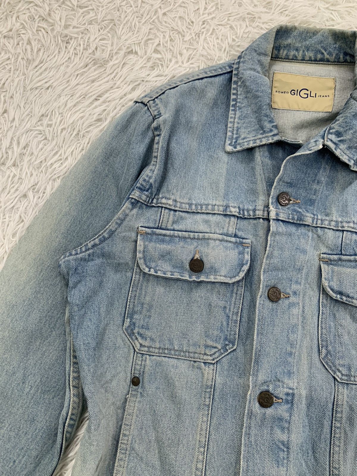 Romeo Gigli × Vintage Vintage Romeo Gigli Denim Jacket Made in Italy Size US S / EU 44-46 / 1 - 8 Thumbnail