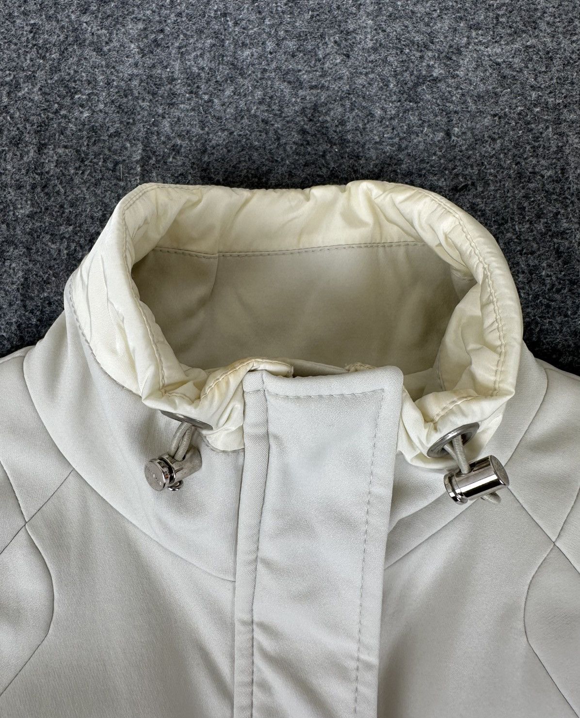 Prada Prada - S/S1999 Zip-Up Soft Shell Rider Jacket - Ivory White Size M / US 6-8 / IT 42-44 - 7 Thumbnail