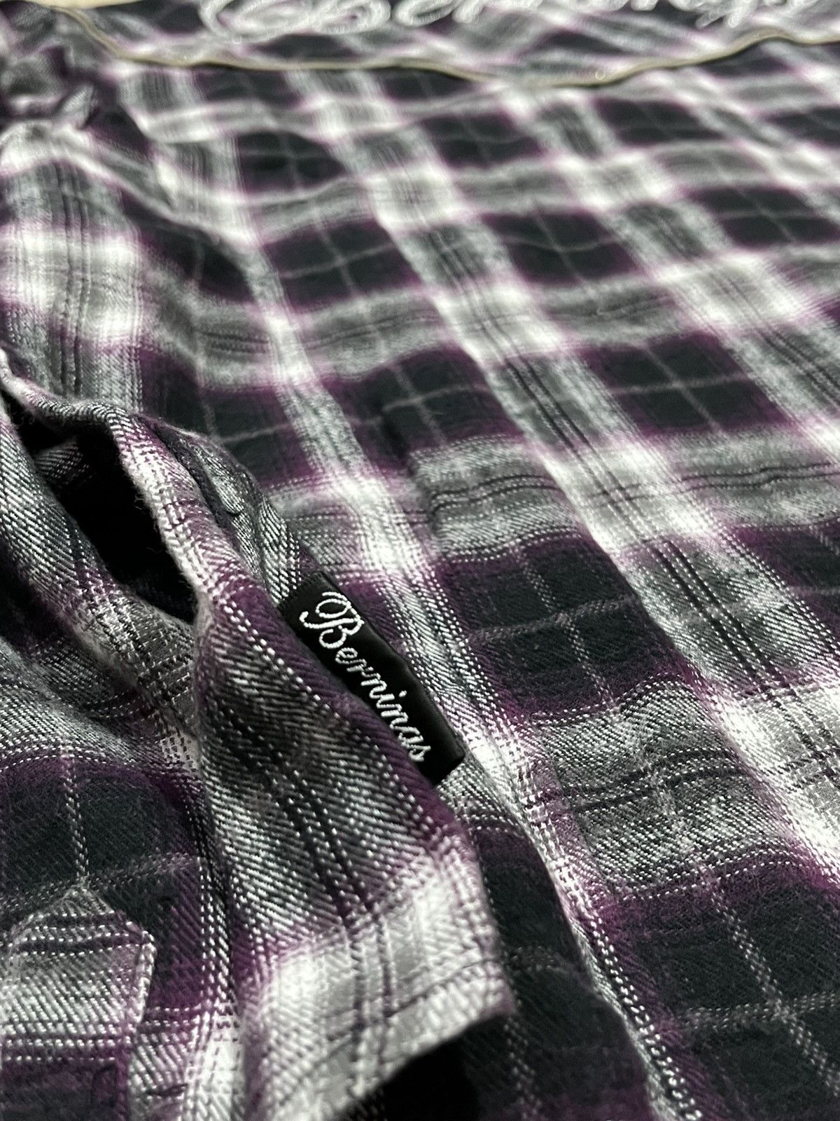 Japanese Brand 2000's Bernings Sho Plaid Shirt Size US L / EU 52-54 / 3 - 4 Thumbnail