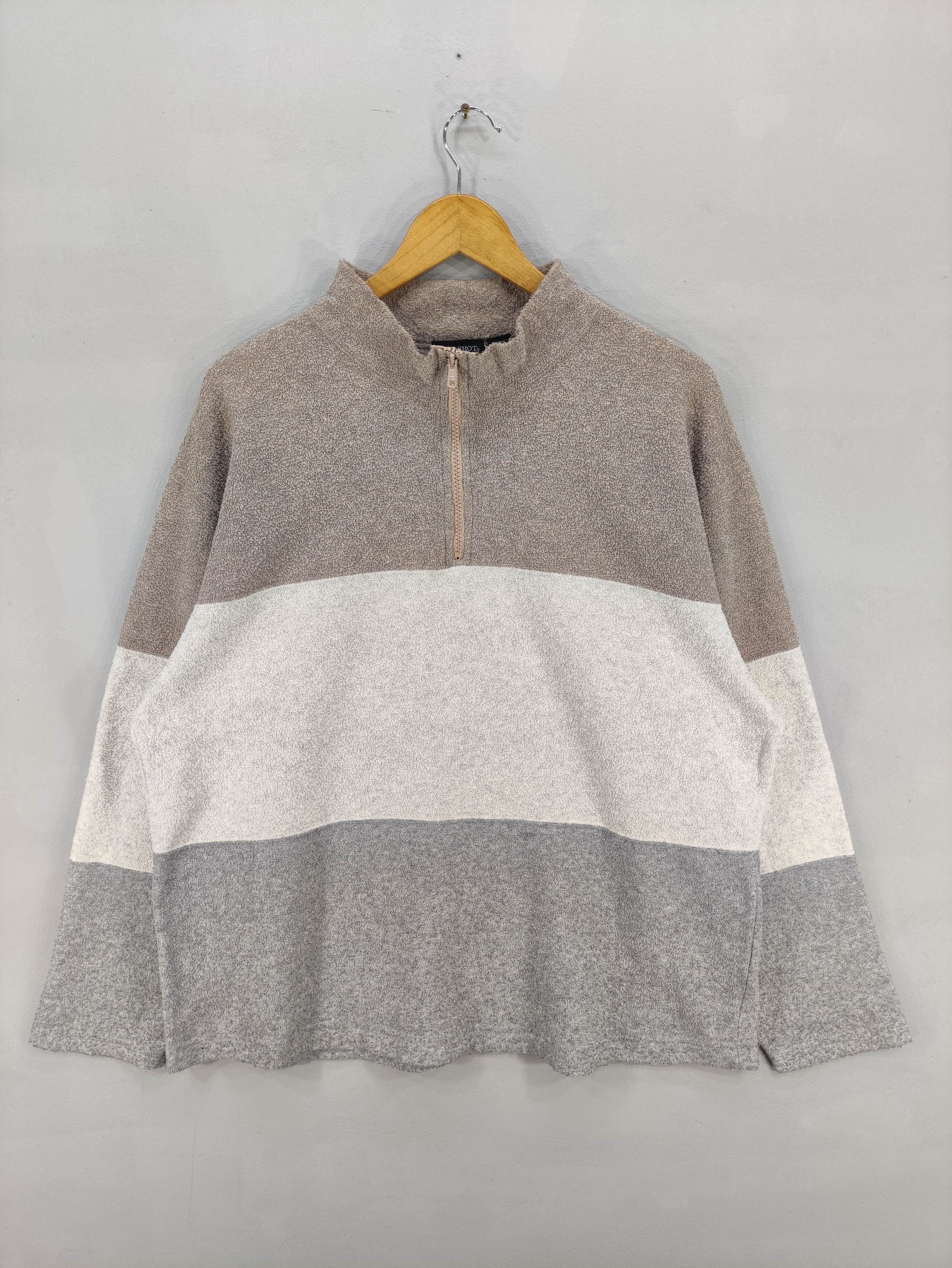 Japanese Brand Vintage Sweater Fleece Half Zip By Fine Shot Size US L / EU 52-54 / 3 - 1 Thumbnail