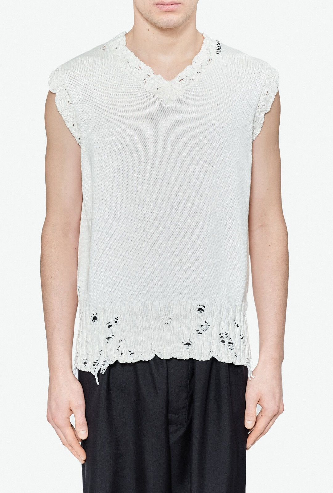 Marni Last Size Marni Disheveled V-Neck Cotton Vest Size US L / EU 52-54 / 3 - 1 Thumbnail
