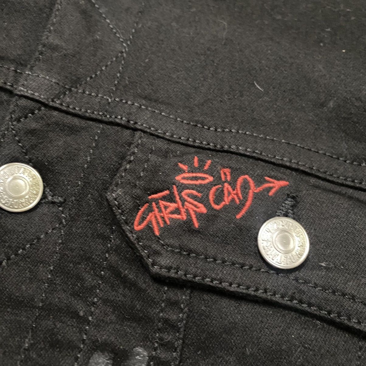 Zadig & Voltaire Zadig & Voltaire denim jacket with graffiti style graphics Size XS / US 0-2 / IT 36-38 - 19 Thumbnail