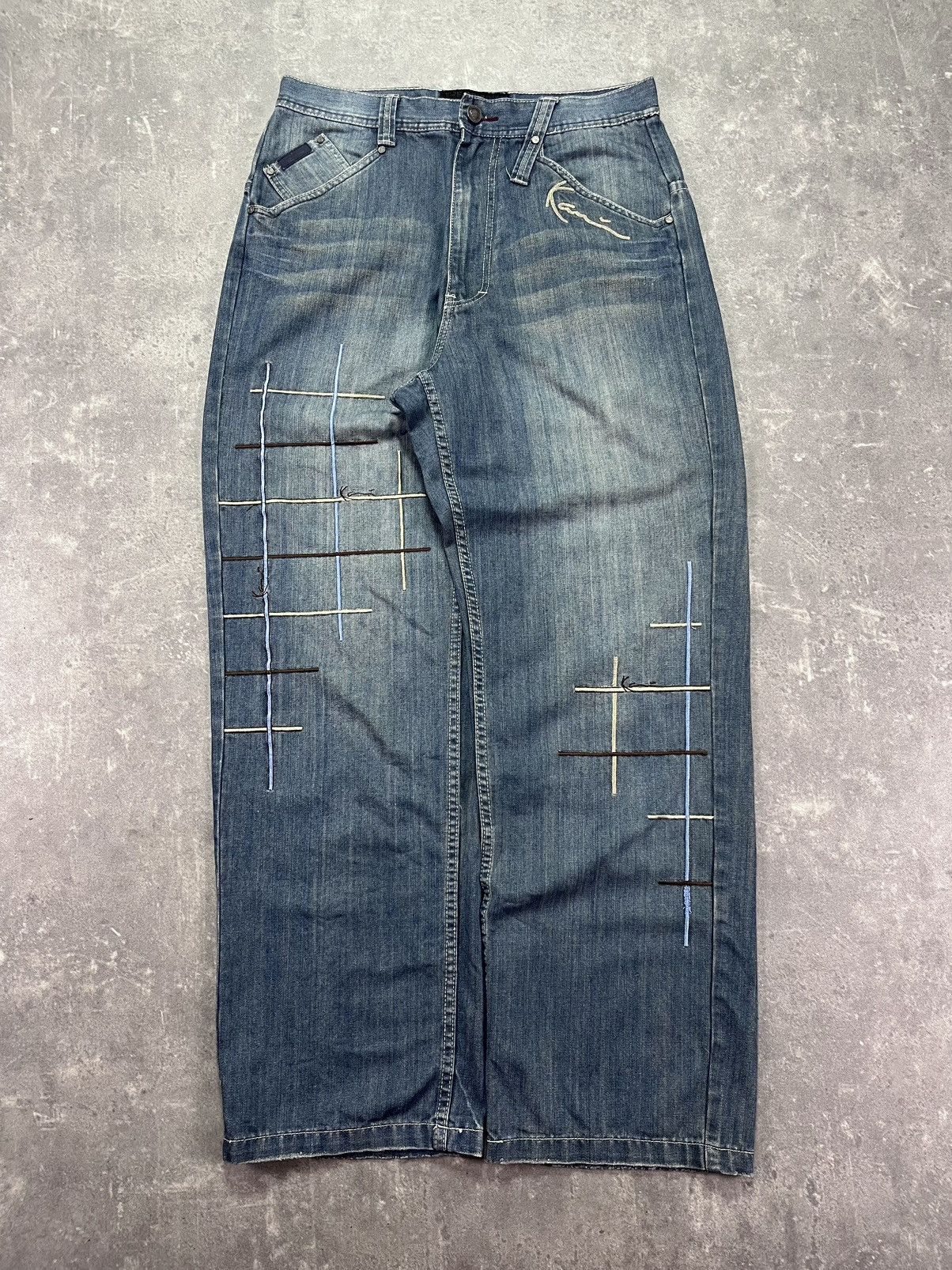 Karl Kani Karl Kani Big Pockets Embroidered Baggy Denim Jeans 32 Size US 32 / EU 48 - 2 Thumbnail