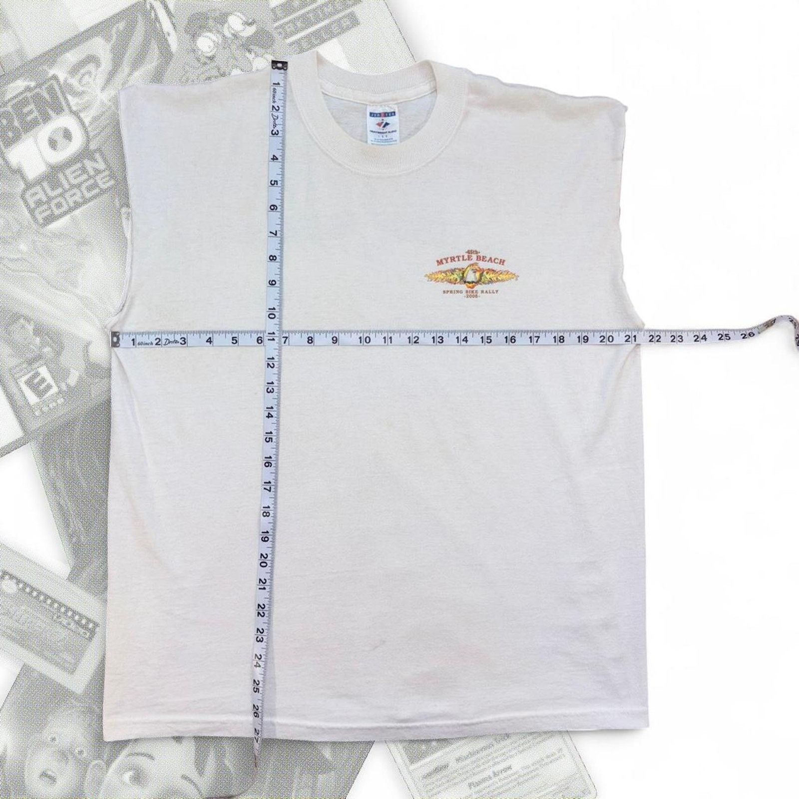 & Other Stories White Vintage Flaming Eagle Sleeveless Tee Size US L / EU 52-54 / 3 - 3 Thumbnail