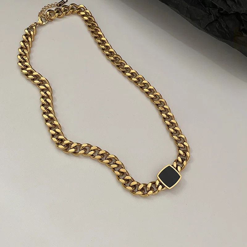 Jewelry × Vintage heart-shaped black stone necklace Size ONE SIZE - 2 Thumbnail