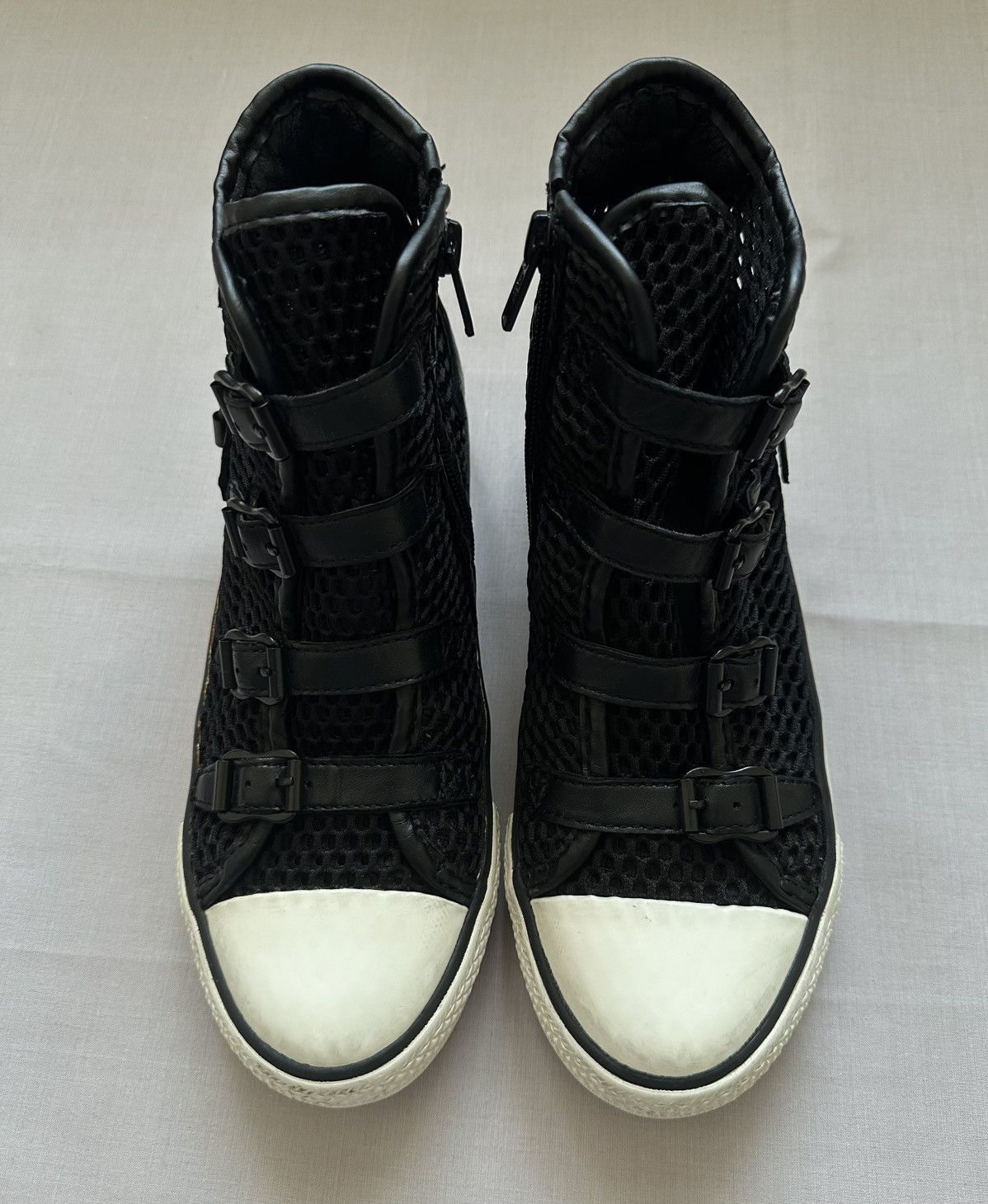 ASH Ash Vanessa mesh hi top strap buckle sneakers Size US 7 / IT 37 - 2 Thumbnail