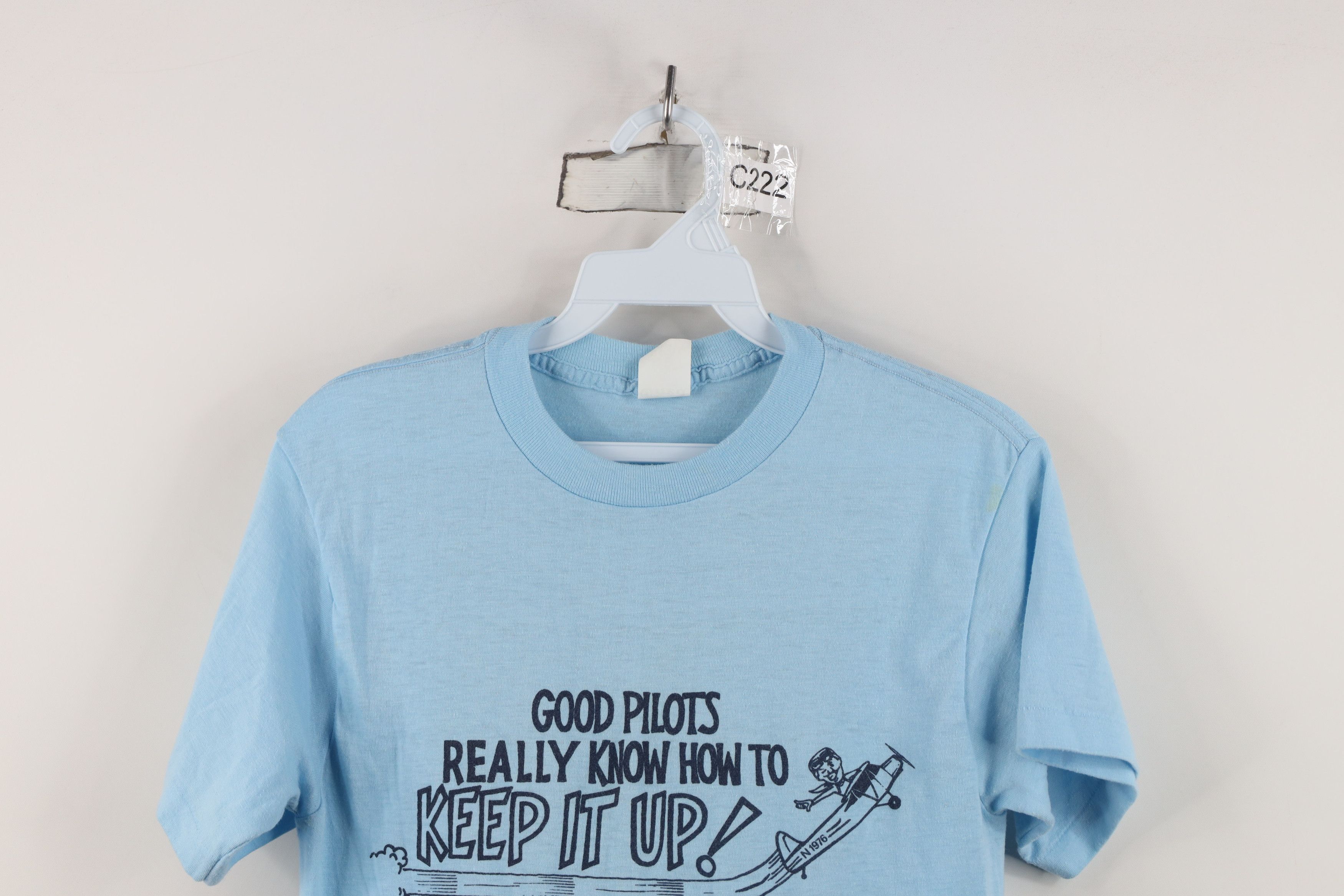 Vintage Vintage 70s Know How to Keep It Up Airplane T-Shirt USA Size US M / EU 48-50 / 2 - 2 Thumbnail