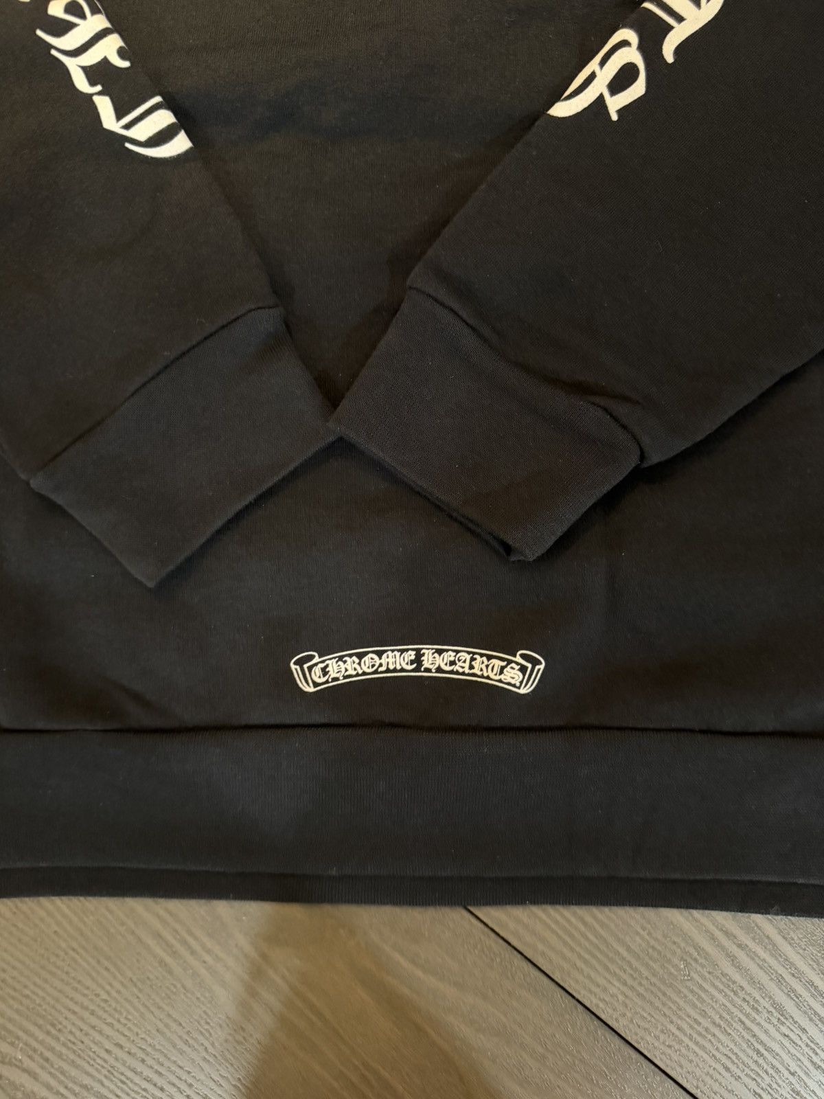 Chrome Hearts Chrome Hearts Scroll Logo Hoodie Black / White Size US M / EU 48-50 / 2 - 11 Thumbnail