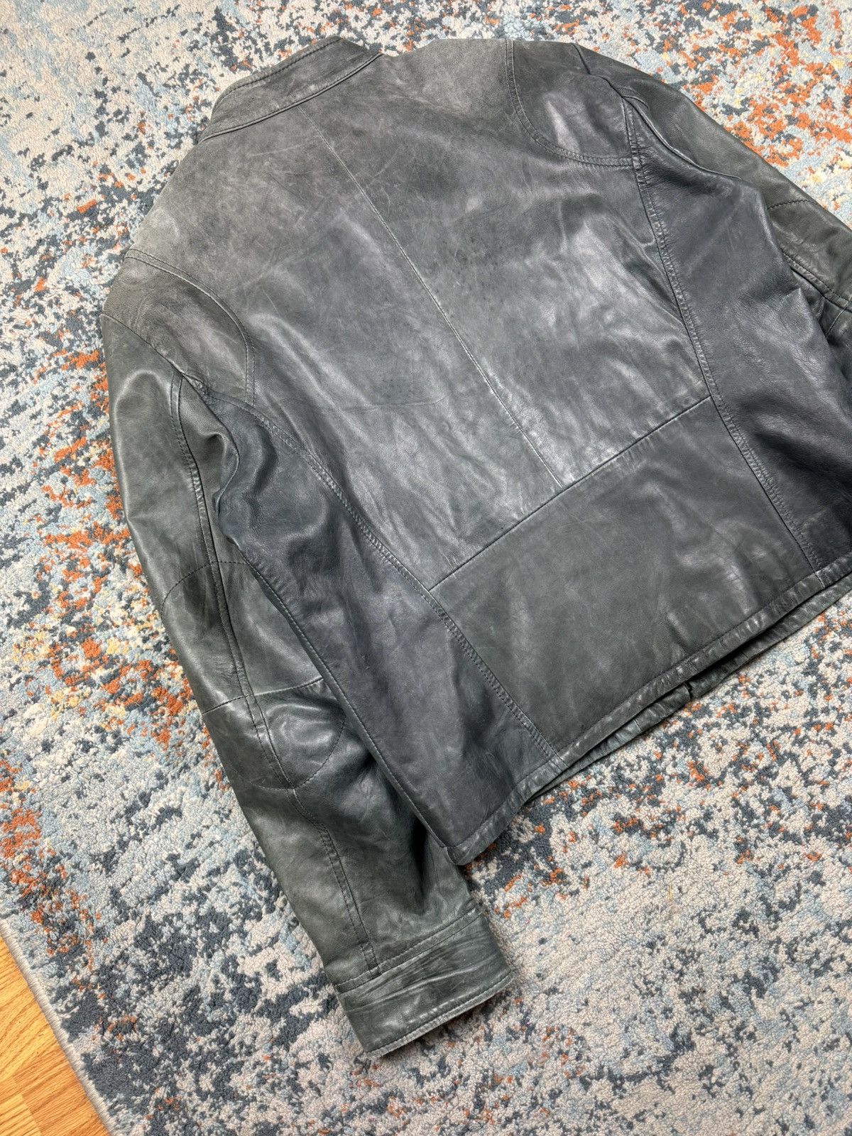 Designer × Vintage Vintage 90s Goose Craft real leather biker jacket boxy Size US XL / EU 56 / 4 - 5 Thumbnail